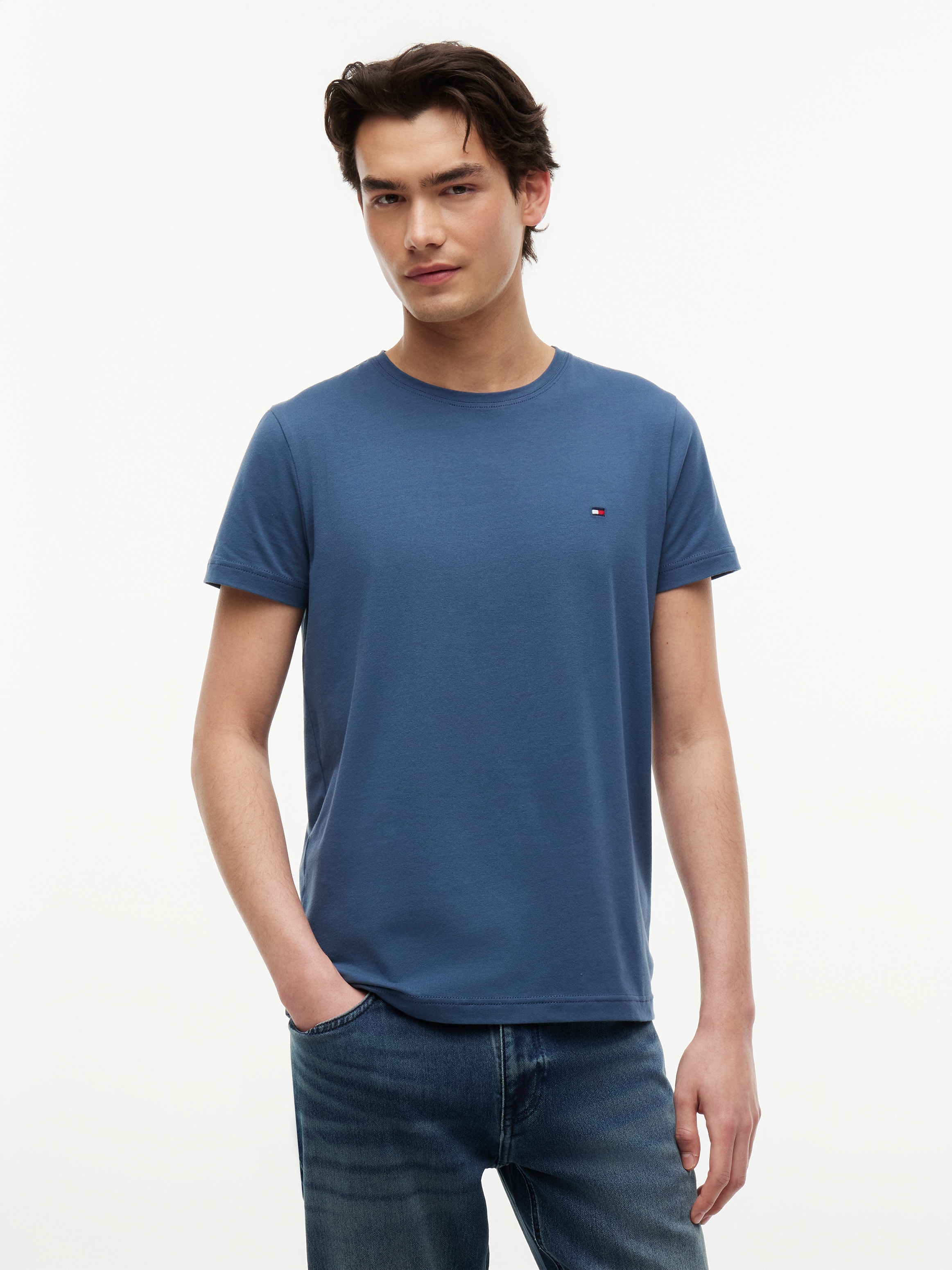 Tommy Hilfiger T-Shirt "STRETCH SLIM FIT TEE" mit Rundhalsausschnitt