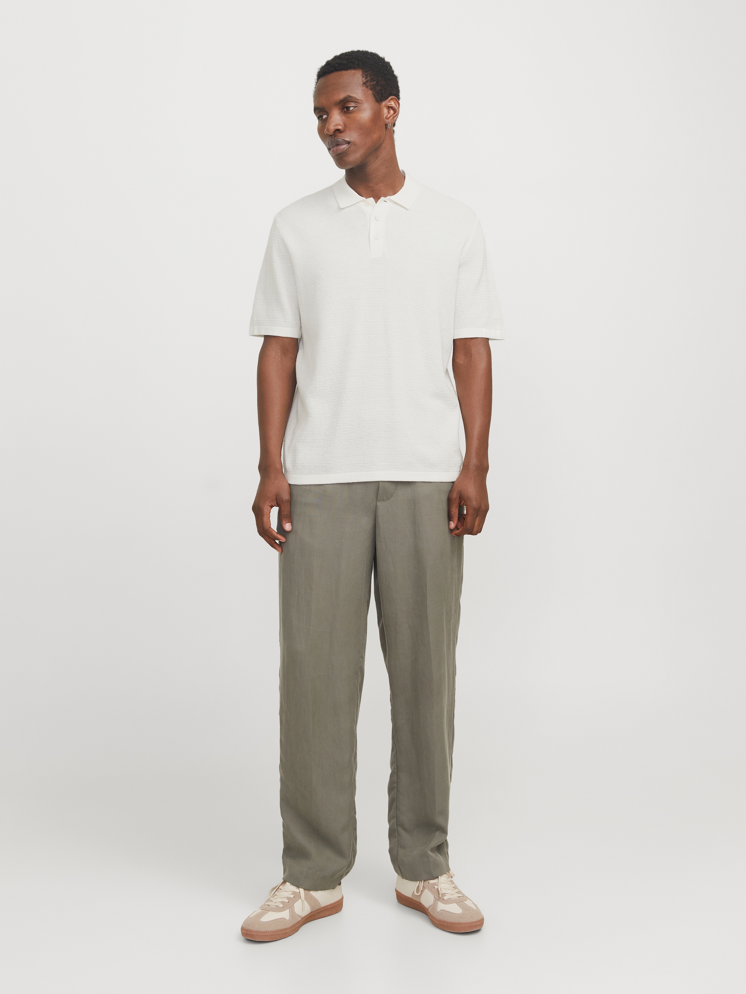 Jack & Jones Kurzarmpullover »JJEGEORGE KNIT POLO SS SN«, mit Polo Kragen