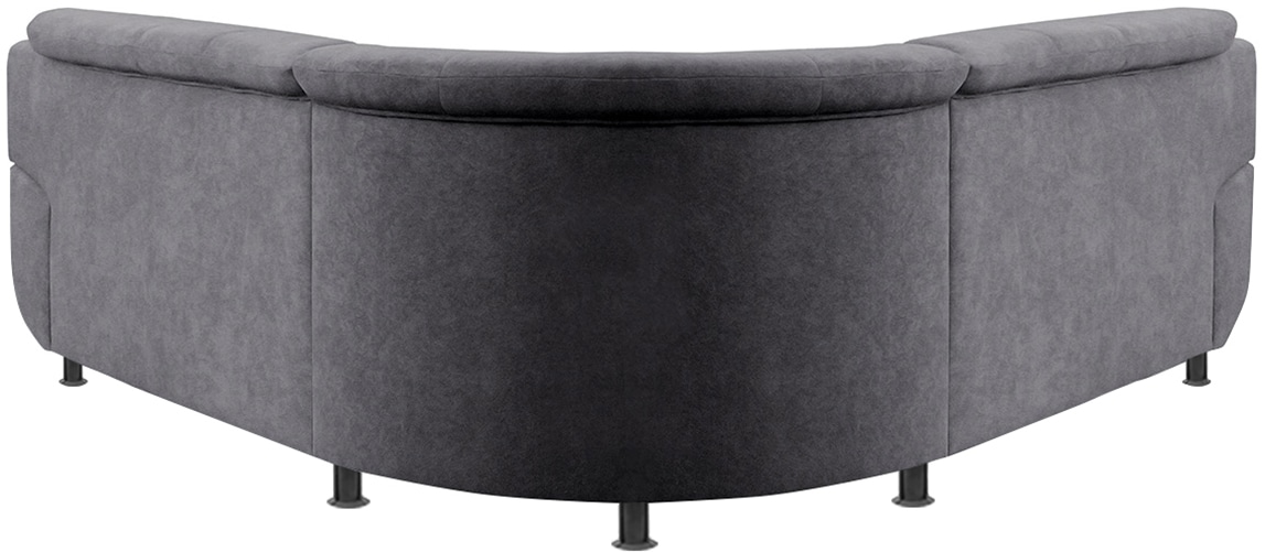 TRENDMANUFAKTUR Ecksofa »Rondo wahlweise mit Schlaffunktion, 267x247 cm (BxT), breite Armlehnen«, L-Form, wahlweise mit Federkern bestellbar, Füße schwarz