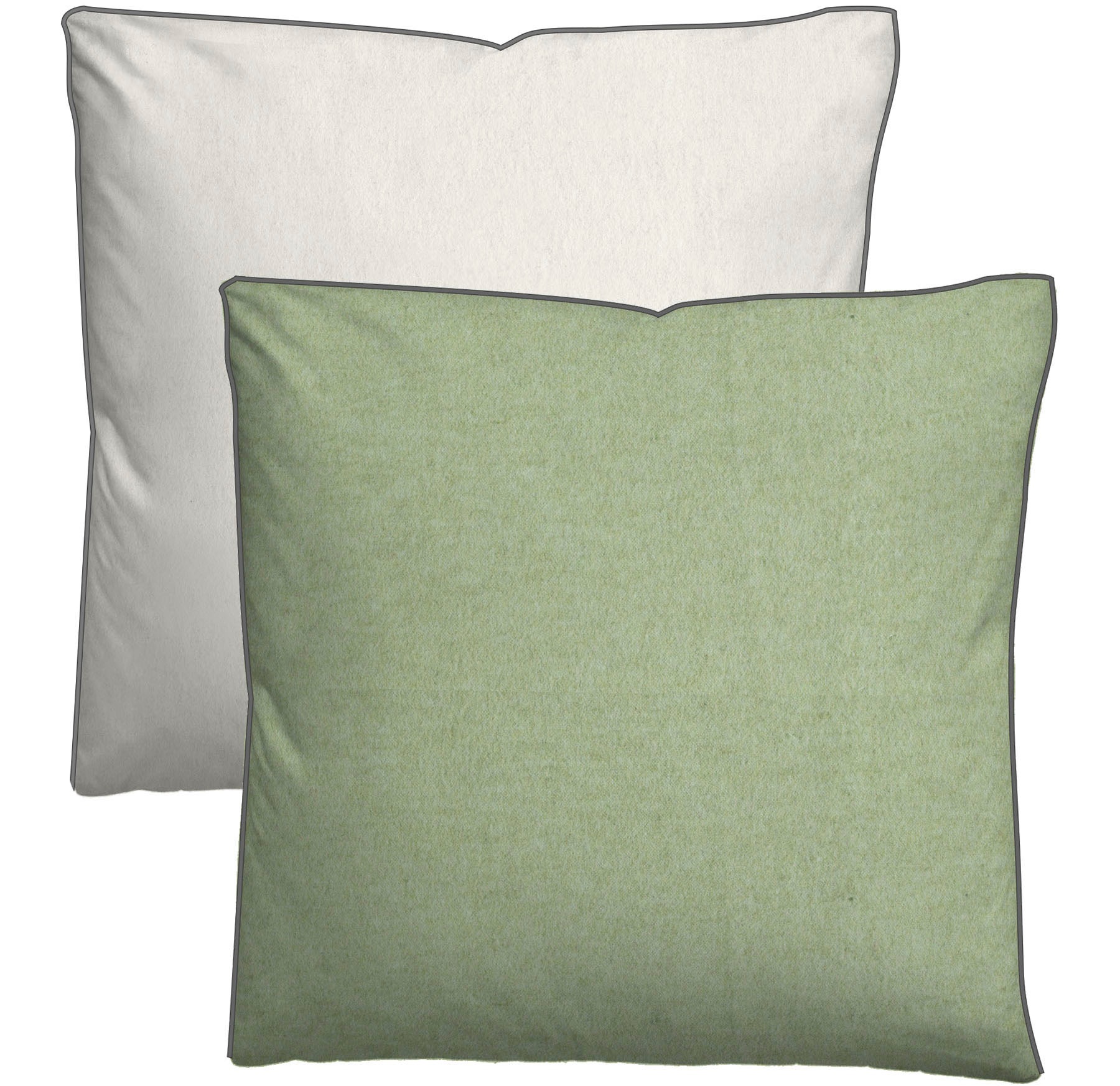 Biberna Kissenbezug "Hermal Flanell mit Reißverschluss, Melange-Optik, Wend günstig online kaufen