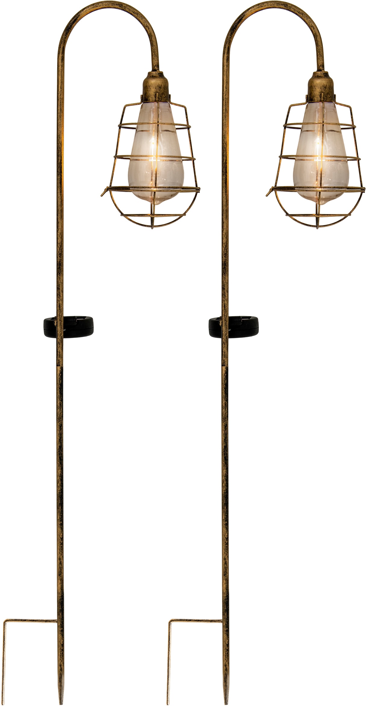 näve LED Gartenleuchte "Ground Spikes" LED-Modul 2 Stk. Warmweiß LED Solarl günstig online kaufen