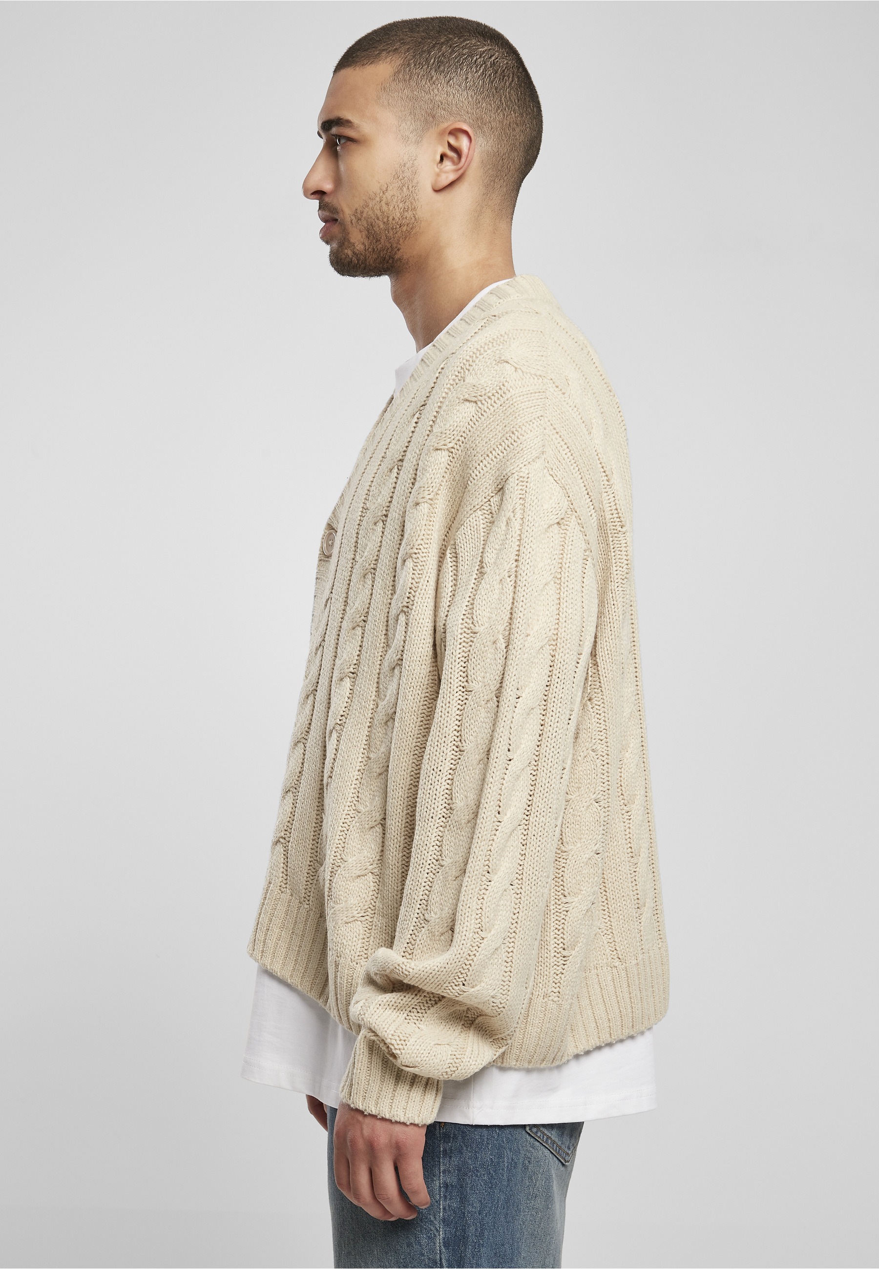URBAN CLASSICS Strickjacke »Urban Classics Herren Boxy Cardigan« 1 Stk.