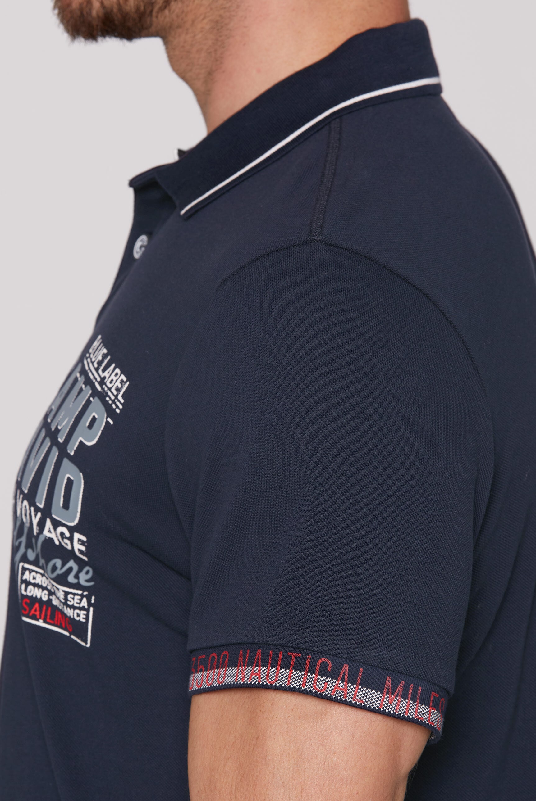 CAMP DAVID Poloshirt, mit Seitenschlitze
