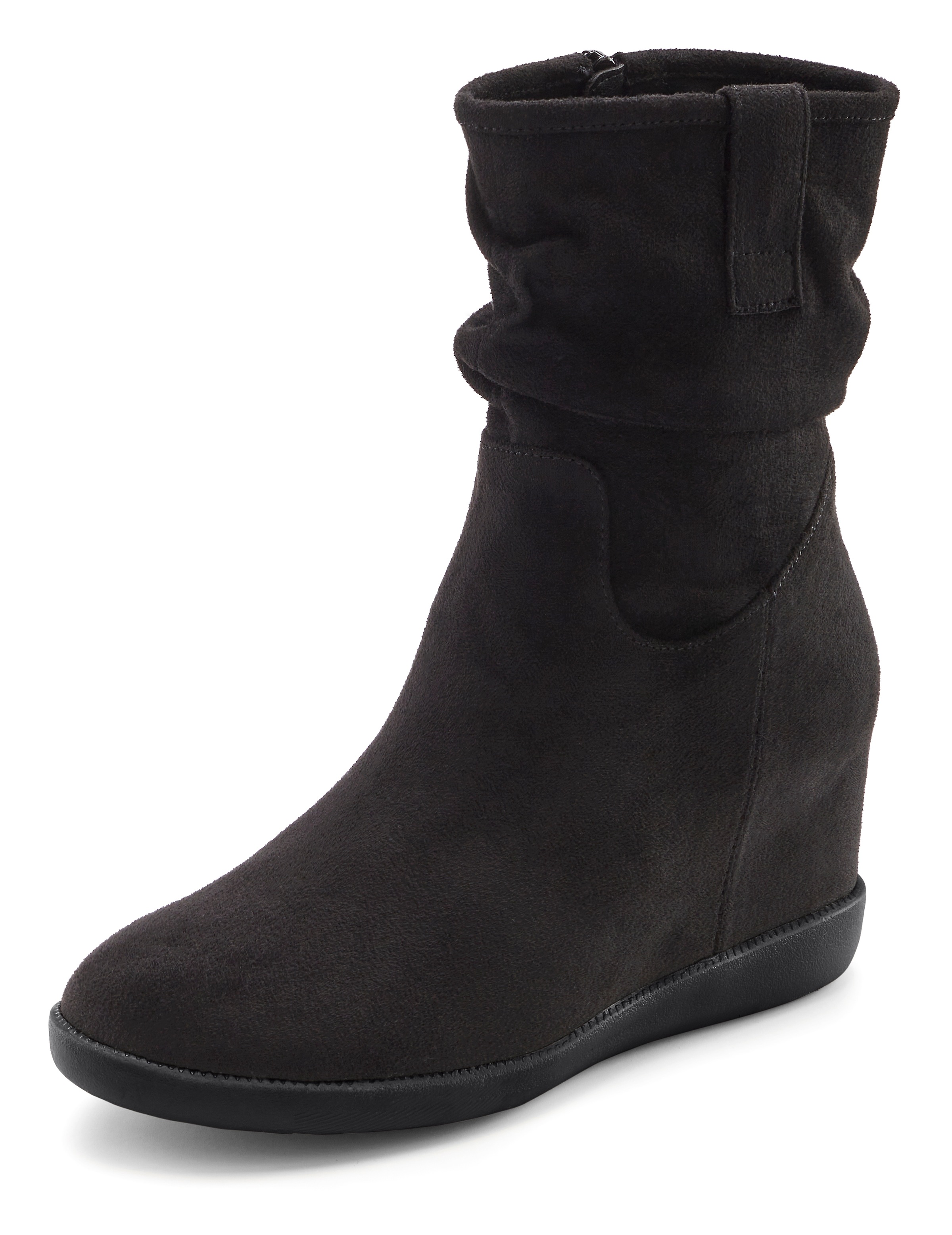 LASCANA Stiefelette "Stiefel," runder Zehenbereich, innenliegender Keilabsa günstig online kaufen