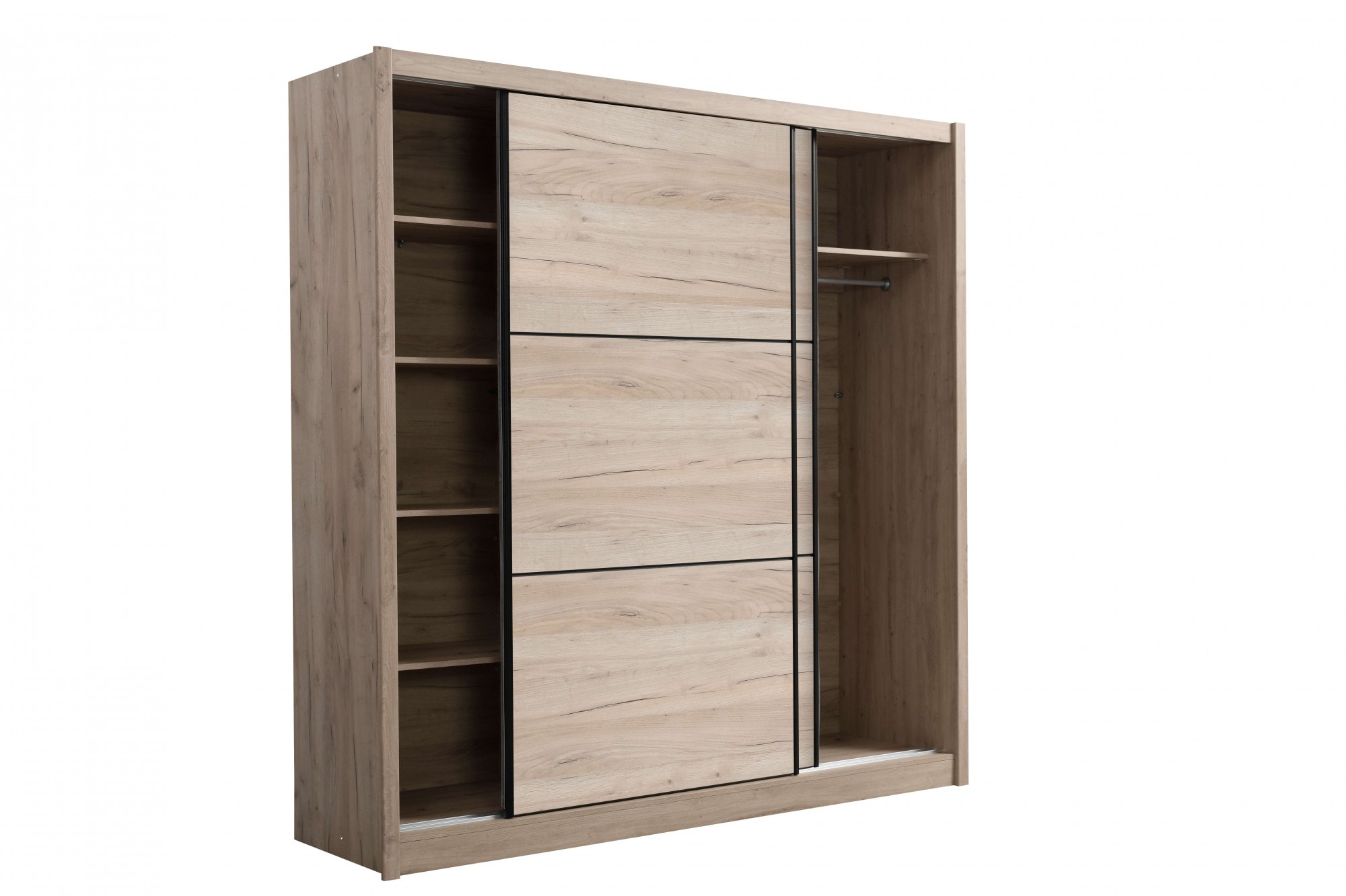 INOSIGN Schwebetürenschrank »Navara Kleiderschrank Wäscheschrank«, in 3 Breiten, mit kompletter Innenausstattung, FSC®-zertifiziert