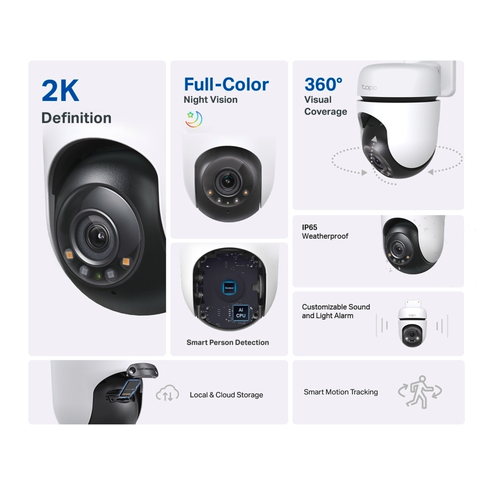 TP-Link Überwachungskamera »Tapo C510W Outdoor Pan/Tilt Security IP«, Außenbereich