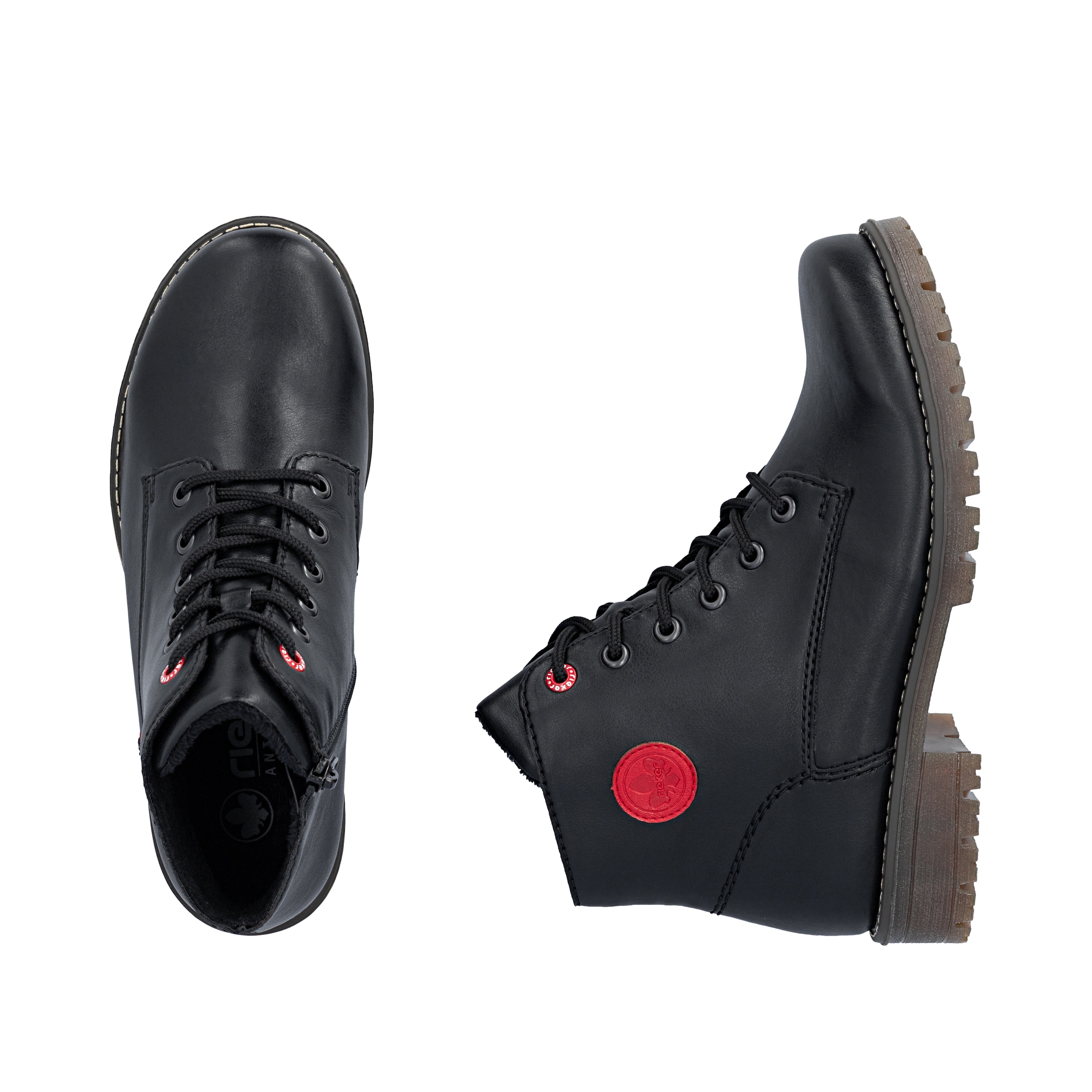 Rieker Schnürstiefelette  Ankleboots, Schnürboots, Klassik-Stiefelette mit Logoprägung