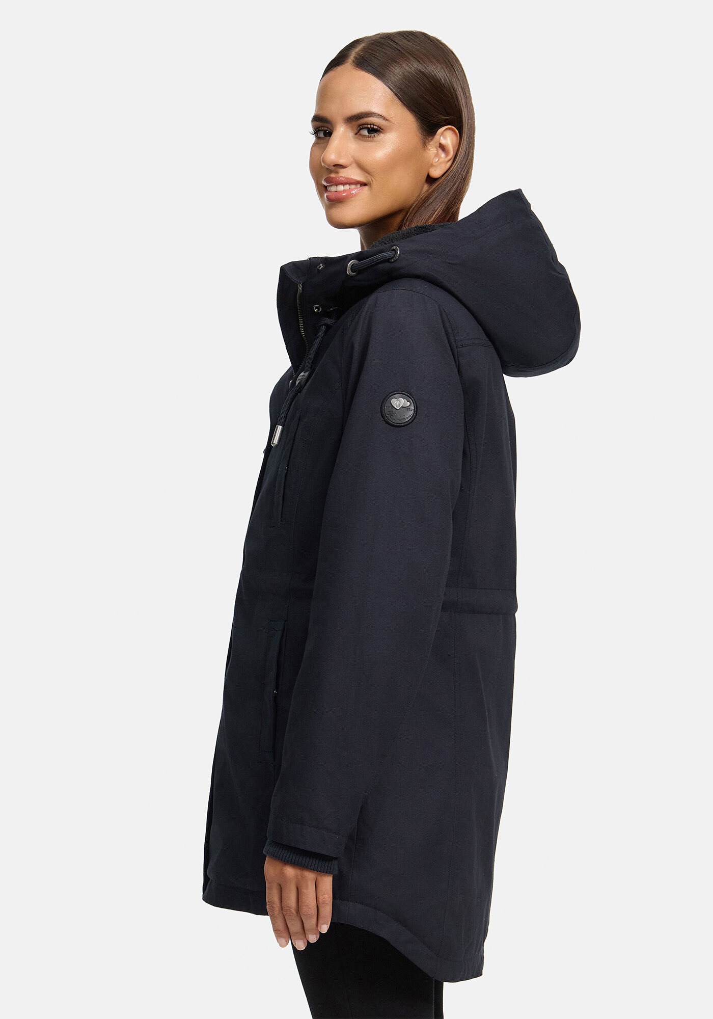 Navahoo Winterjacke »Winterfunke«, Designer Winterjacke mit Teddyfell gefüttert