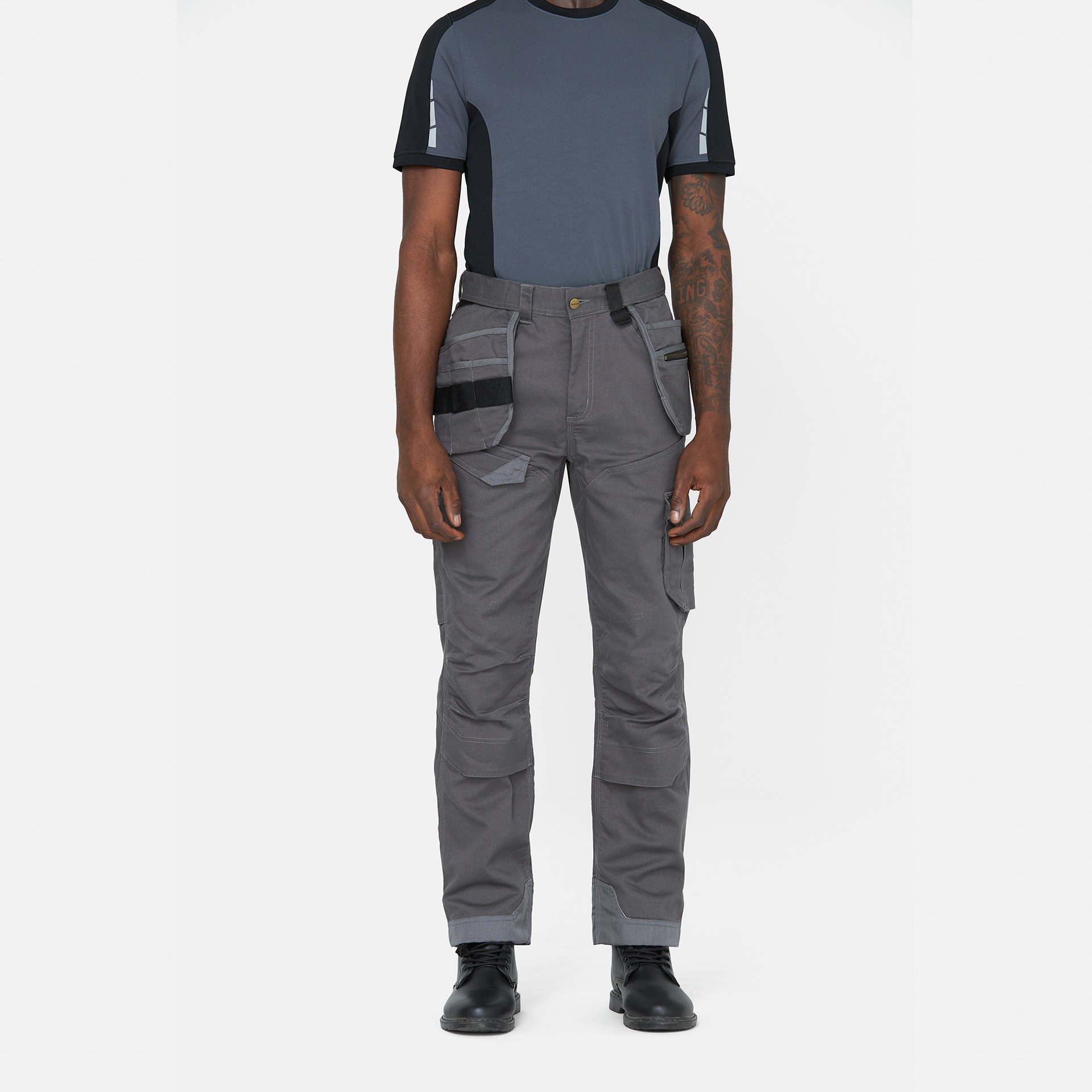 DICKIES Herren Arbeitshose "Dickies Workwear Hosen REDHAWK PRO TROUSERS", grau, Gr. 38, Obermaterial: 65% Polyester, 35% Baumwolle, Hosen