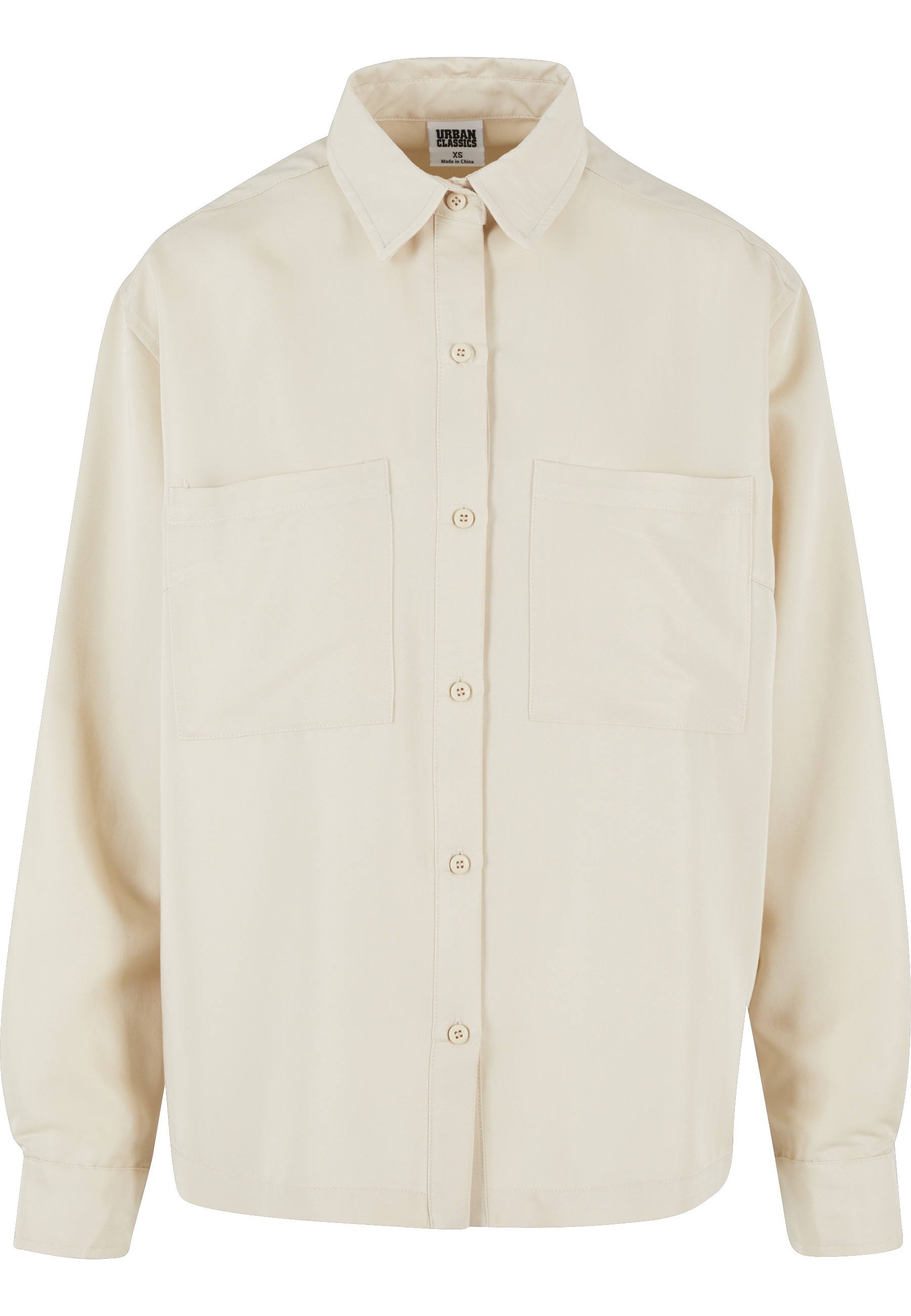 URBAN CLASSICS Langarmhemd "Urban Classics Damen Ladies Oversized Twill Shirt"