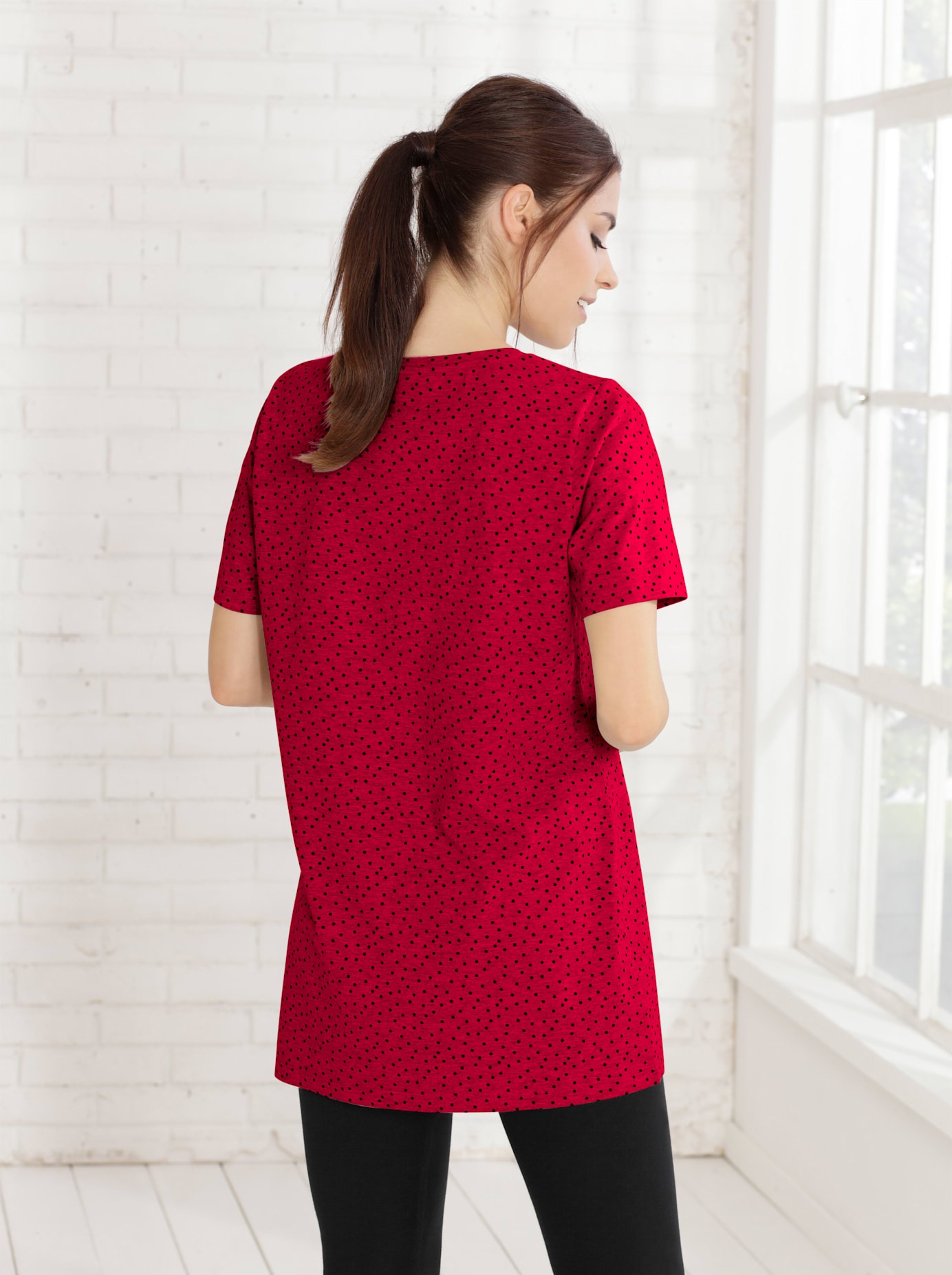 Longshirt Women Red Black 42 2