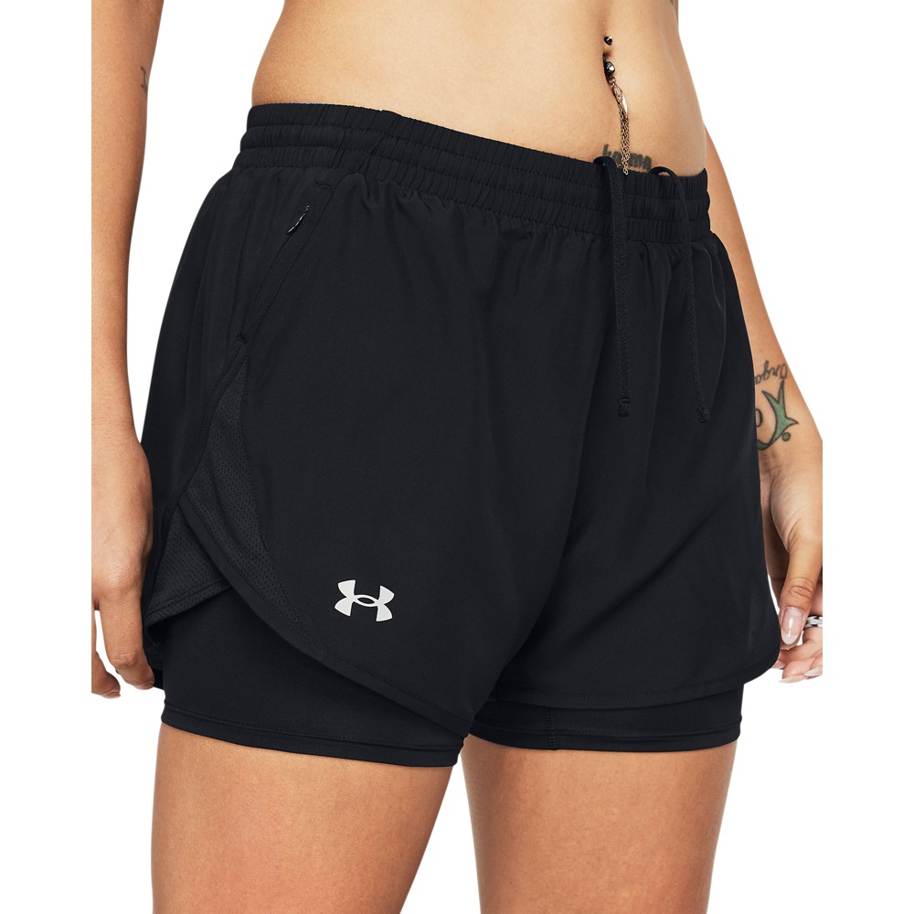 Thumbnail - Under Armour 2-in-1-Shorts "FLY BY" für vielseitige Aktivitäten, mit Innenslip, mit Elasthan