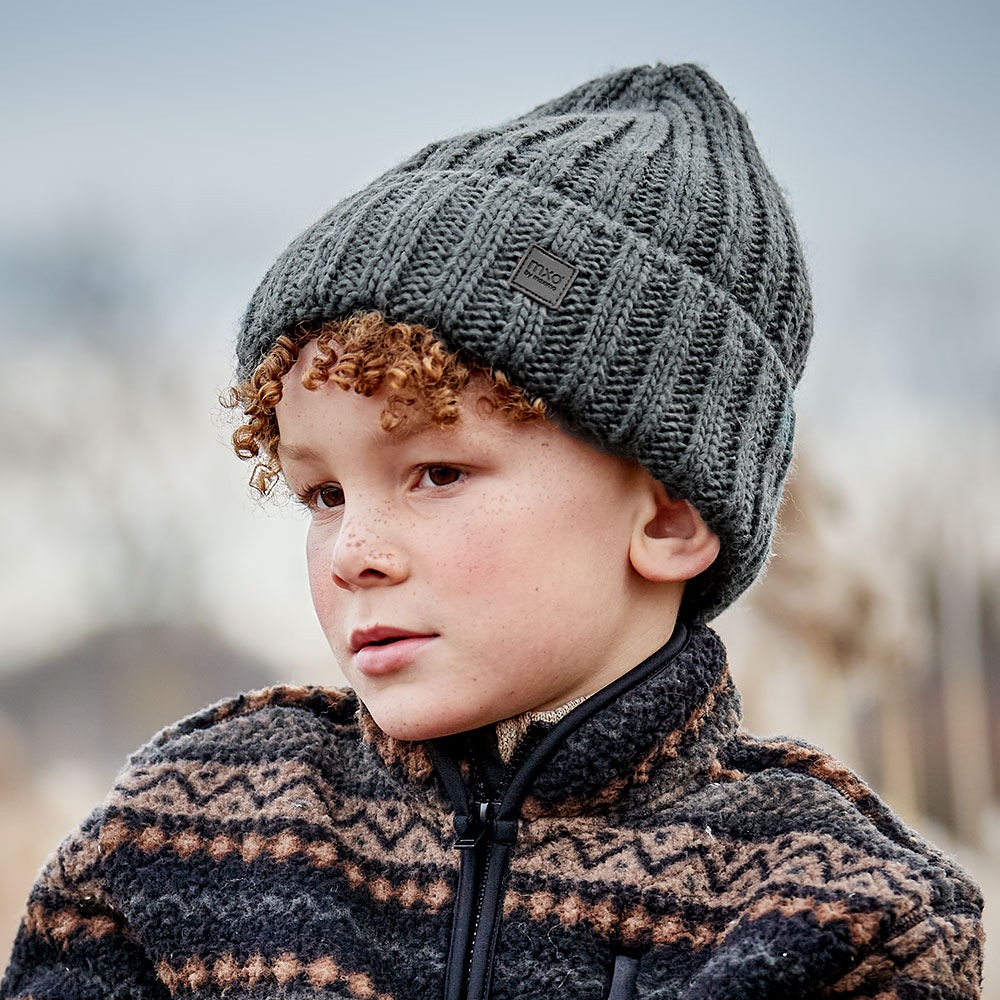 Thumbnail - MAXIMO Strickmütze Breiter Umschlag, Grobstrick, gefüttert