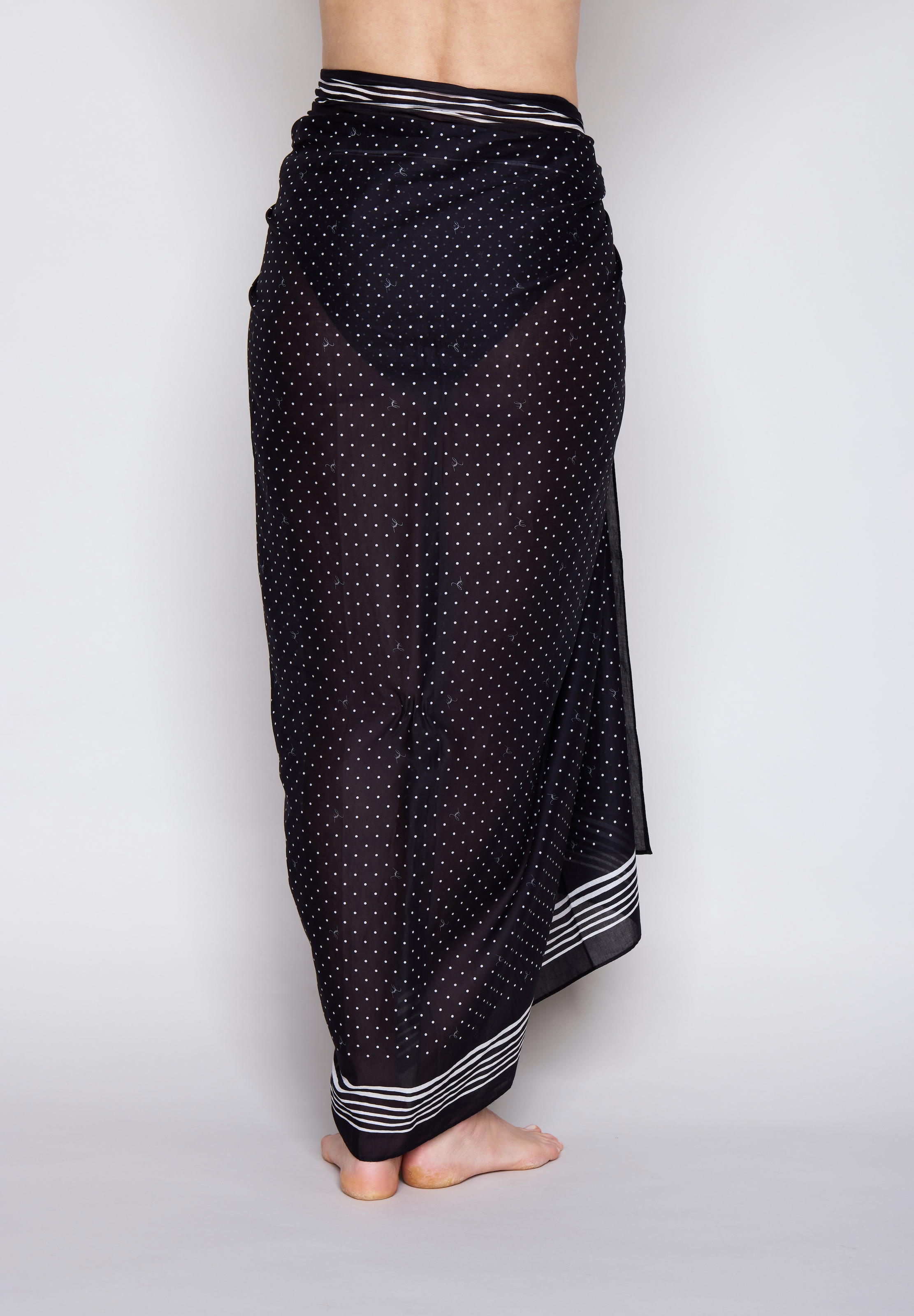 JOOP! Pareo mit Punkten und Streifen zum Binden