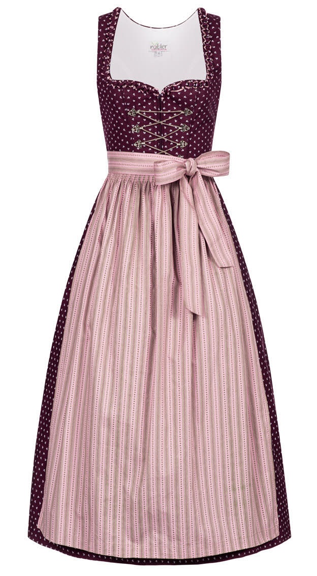 NÜBLER Damen Dirndl "Dirndl lang Thea", rot, Gr. 40, Obermaterial: 100% Baumwolle CO., Kleider