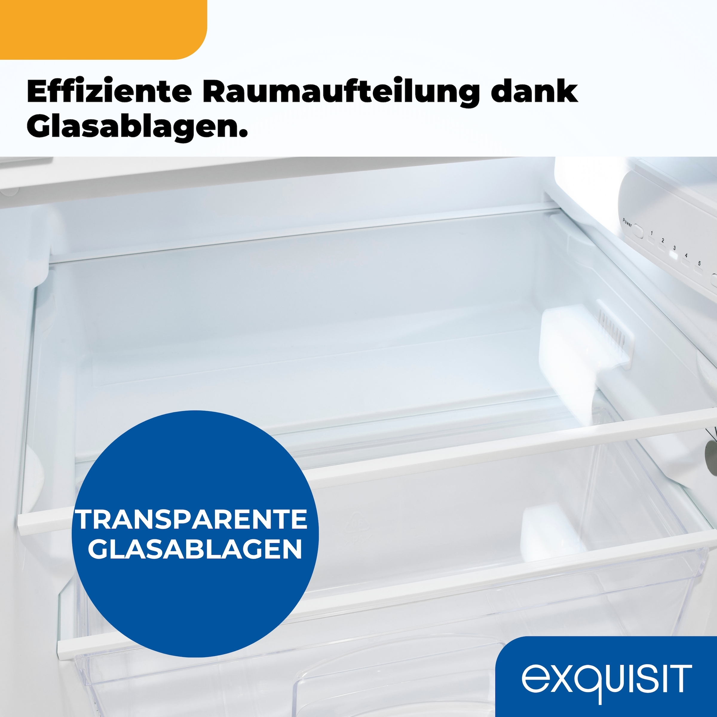 exquisit Einbaukühlschrank »UKS115-3-081E« 81,5 cm hoch 49,5 cm breit Ideal zum Unterbauen in die Küchenzeile für kleine Küchen, Büroküchen