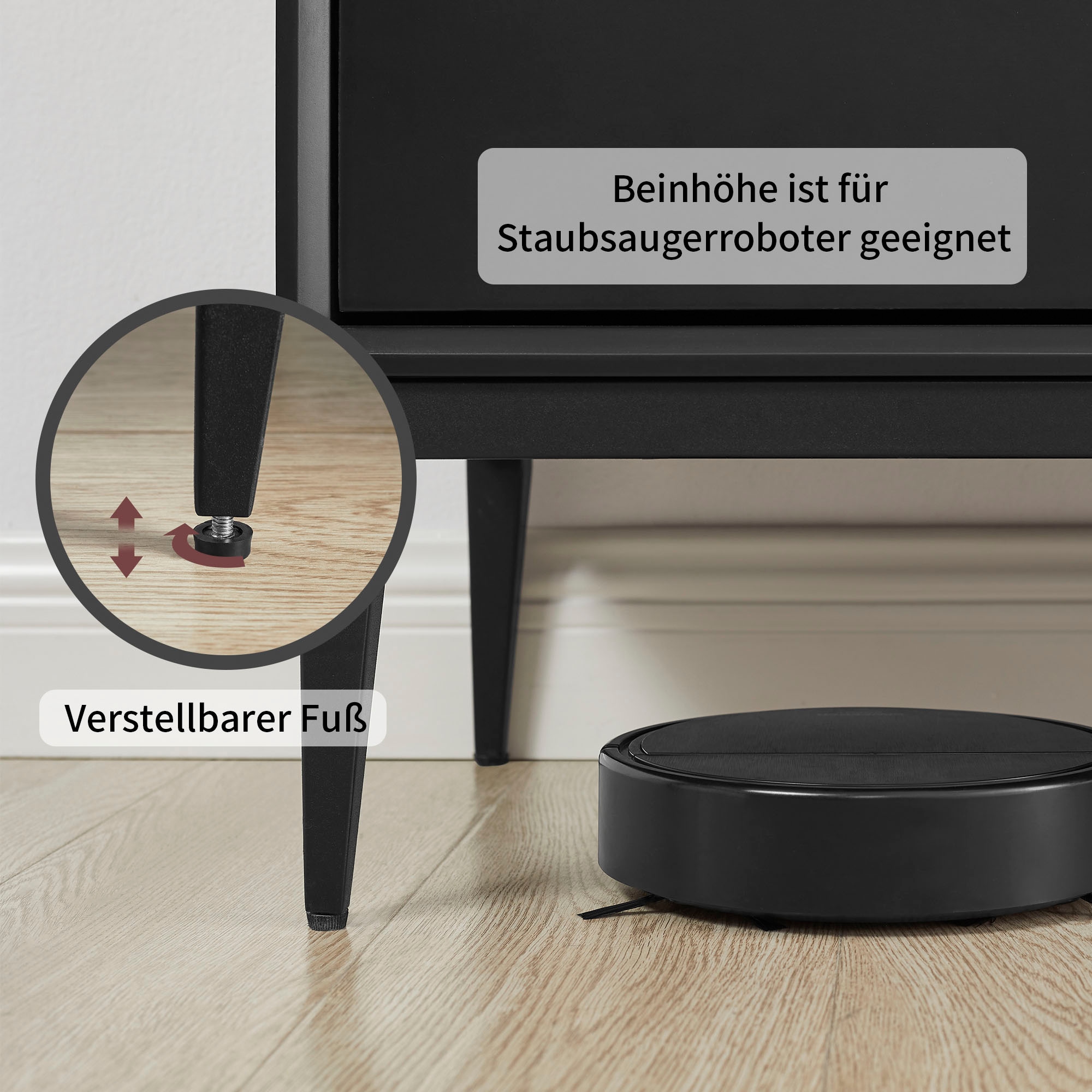 Leonique Kommode »Lavisha« FSC-zertifiziertes Holz kombiniert Melamin, verchromten Metallgriffen