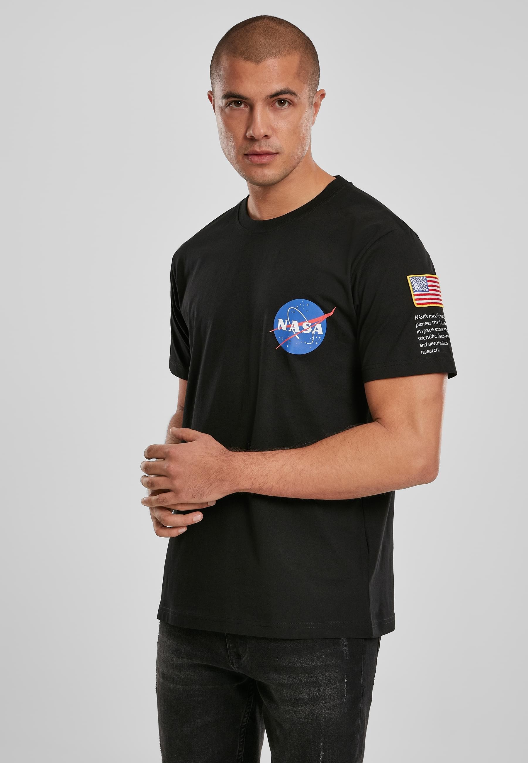 MisterTee T-Shirt »MisterTee Herren NASA Insignia Logo Flag Tee«, (1 tlg.)