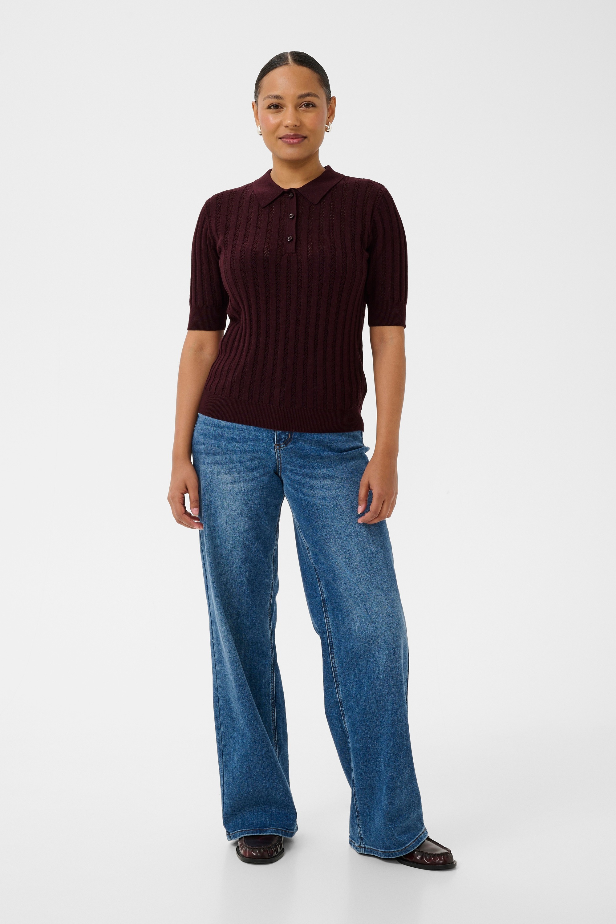 KAFFE Longtop »Damen Kurzarm-Bluse KAbirma«