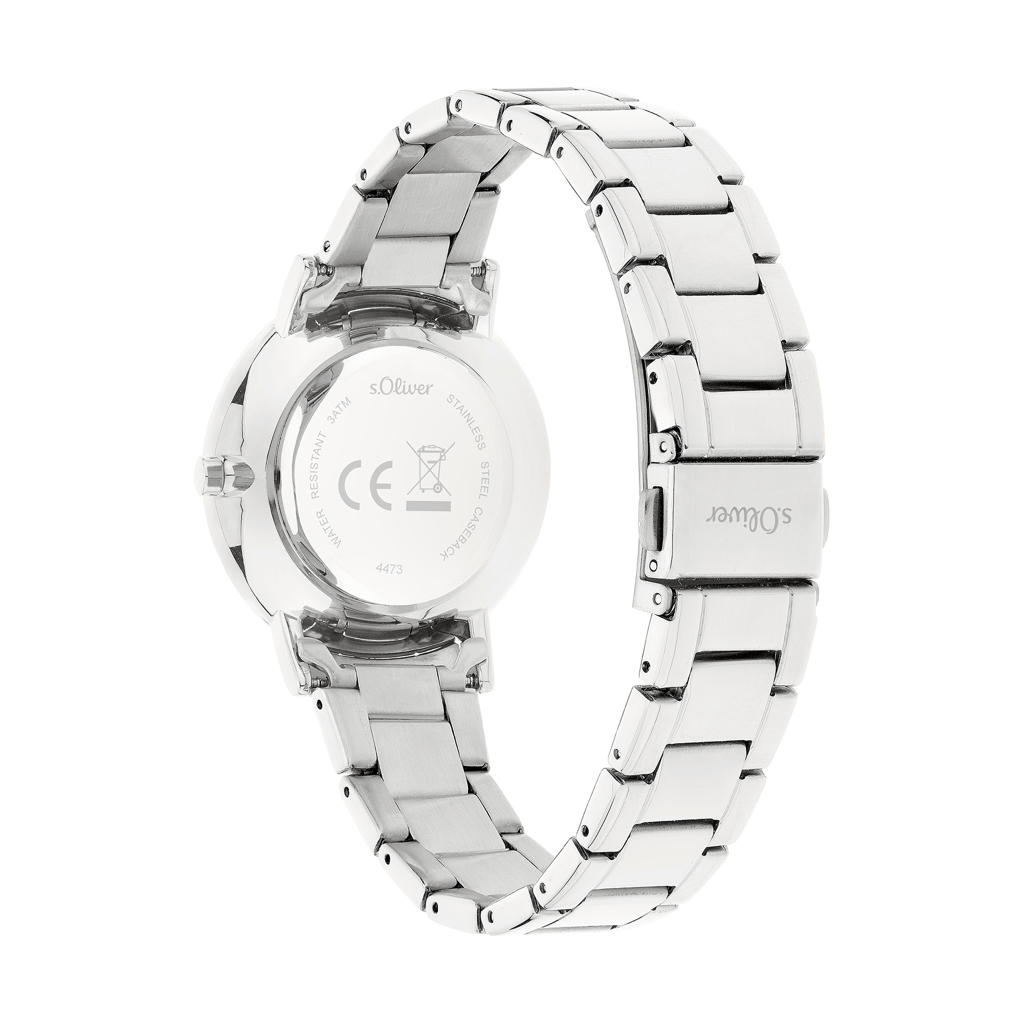 s.Oliver Quarzuhr »Modern Basics« Armbanduhr, Damenuhr, Edelstahlarmband, analog