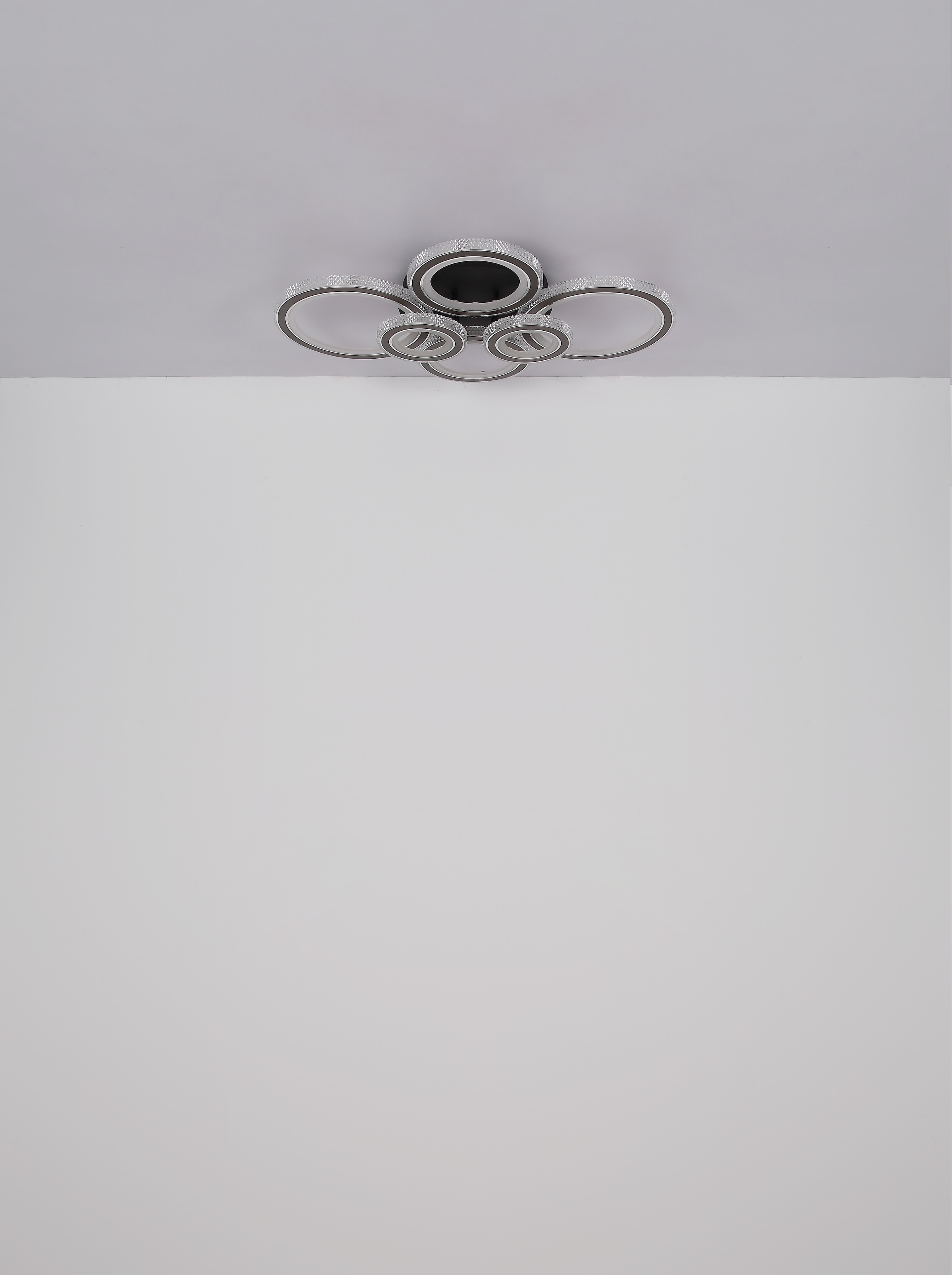 GLOBO LIGHTING LED Deckenleuchte »KORA«, Leuchtmittel LED-Modul | LED fest integriert, Deckenlampe/schwarz/anthrazit/Kunststoffkristalle