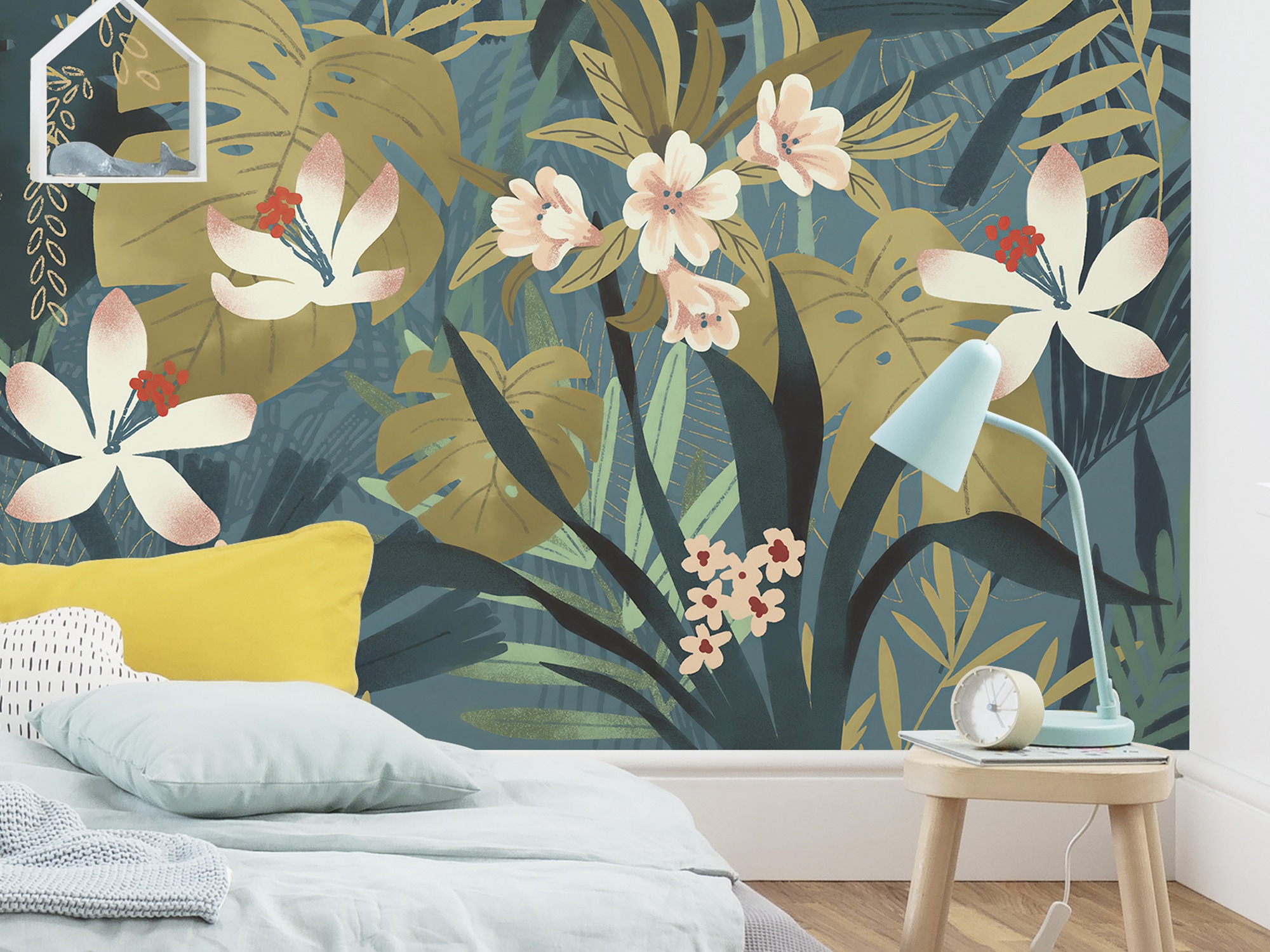 Komar Fototapete »Enchanted Jungle«, bedruckt, 350 x 250 cm (Breite x Höhe) - Tapete, Vlies, Wohnzimmer, Schlafzimmer