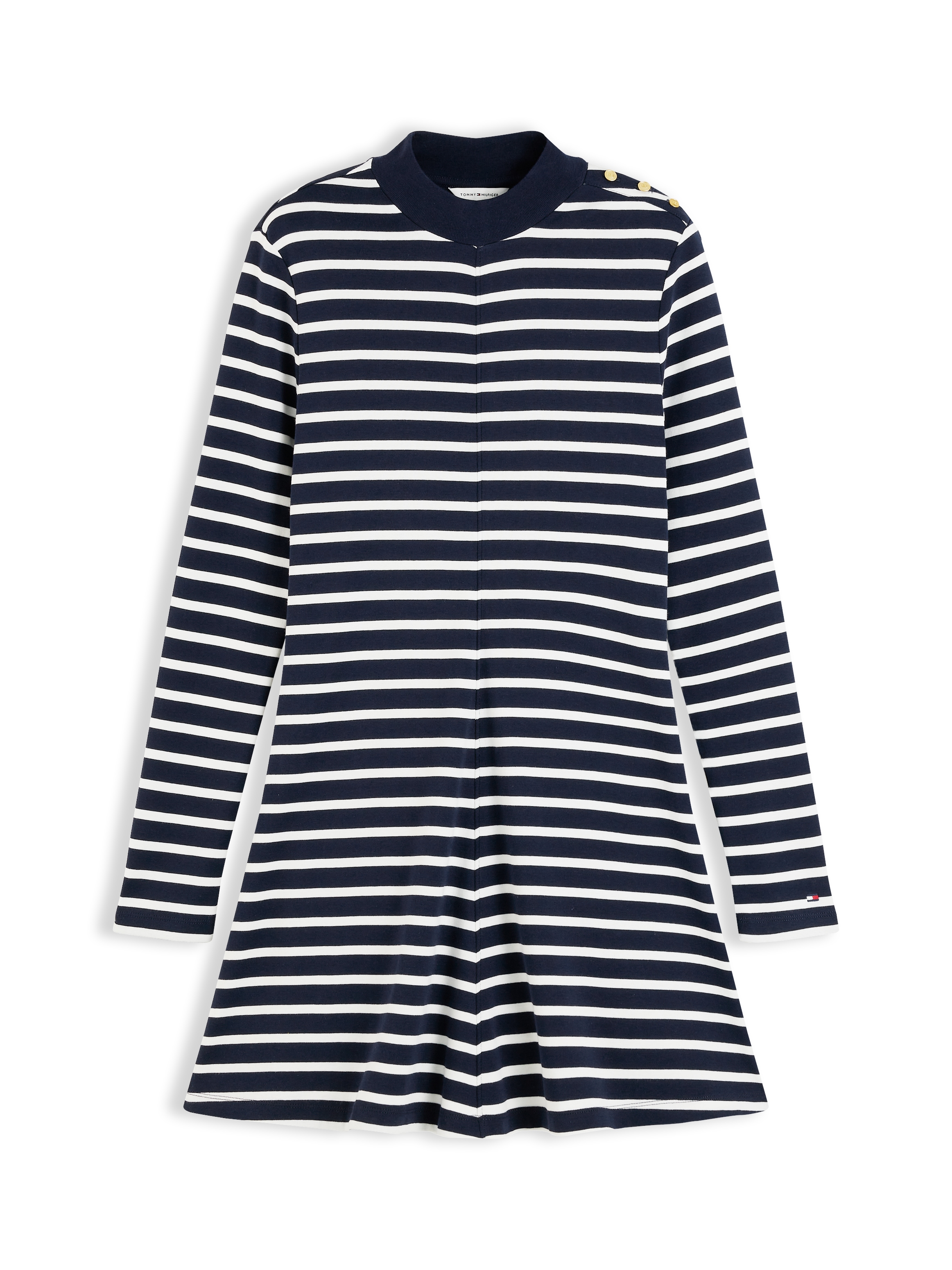 Tommy Hilfiger Jerseykleid »CODY F&F MOCK-NK LS DRESS« Baumwolle