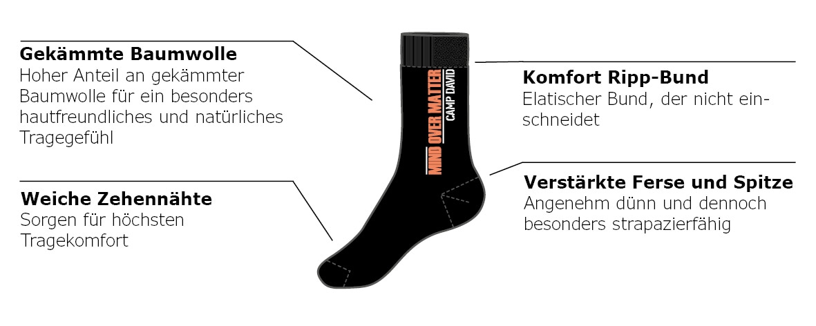 CAMP DAVID Socken »casual« 4 Stk. tlg. mit elastischem Bund
