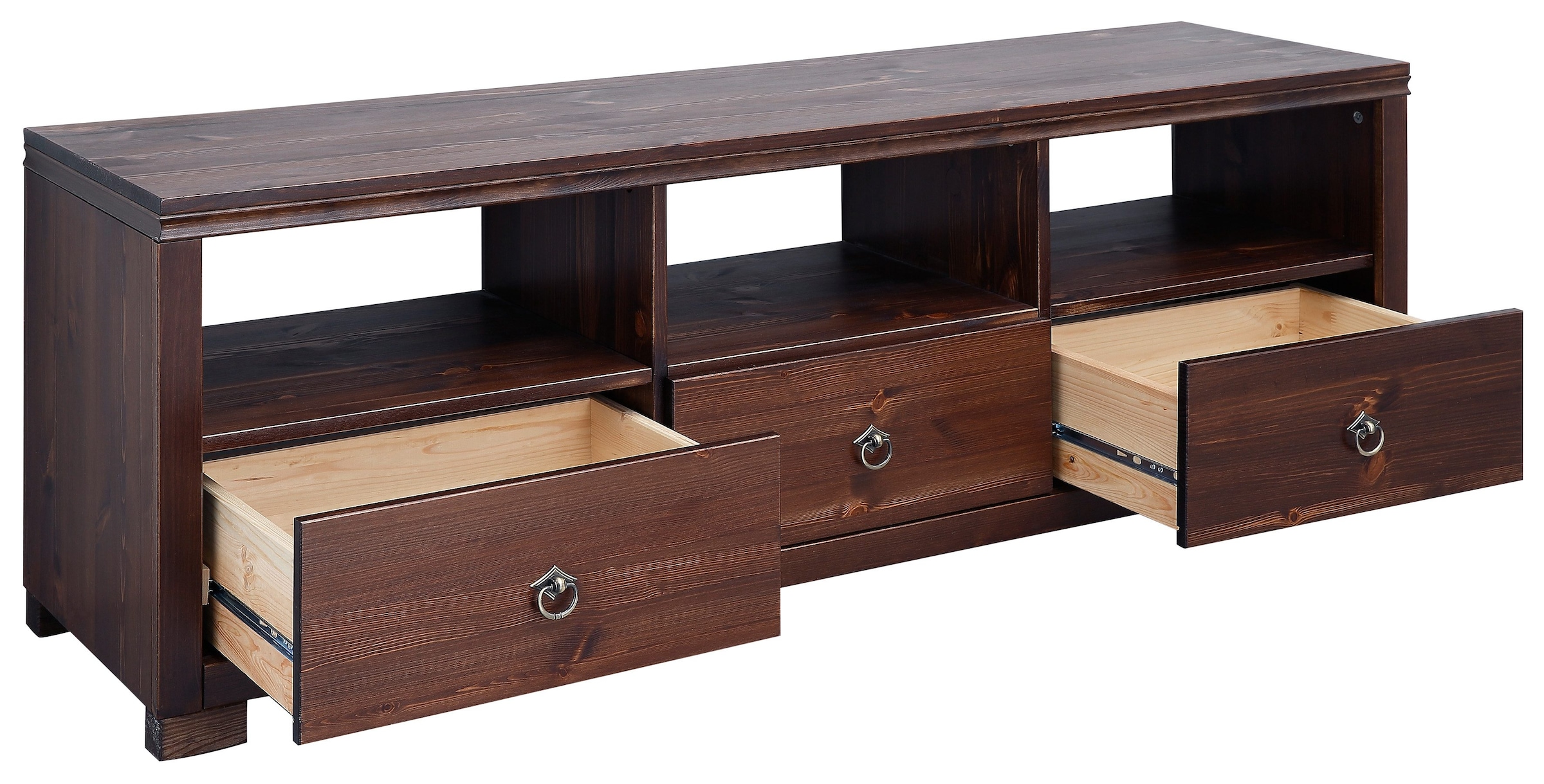 Home affaire TV-Board »Gotland«, Breite 147 cm, mit Schubladen und offenen Fächern, Massivholz, FSC®