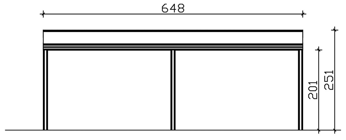 Skanholz Terrassendach »Garda«, BxT: 648x257