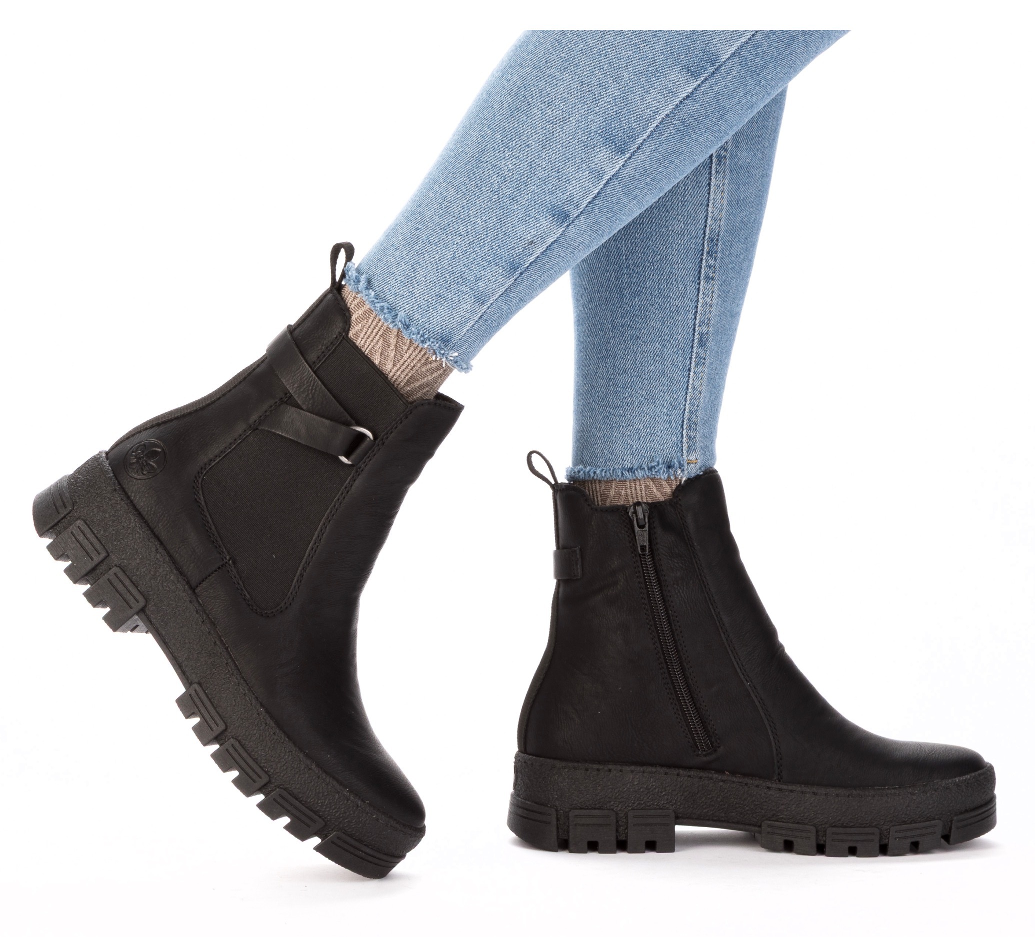 Rieker Winterstiefelette, Chelseaboots, Plateauboots, Klassik-Stiefelette mit Warmfutter