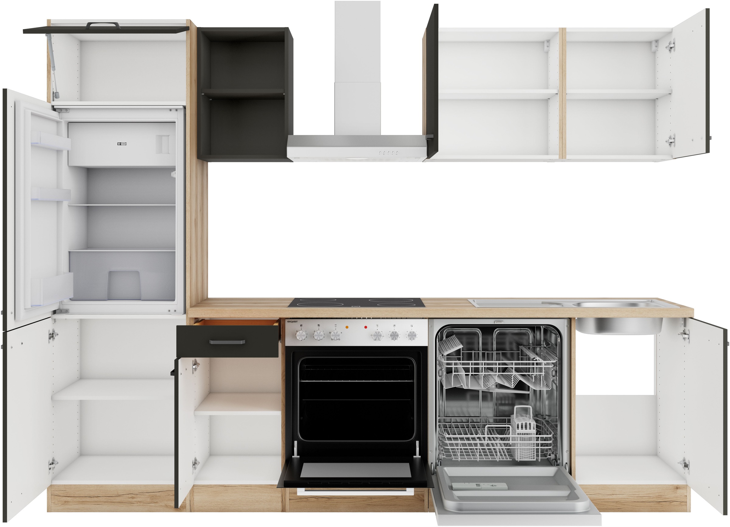 Thumbnail - OPTIFIT Küchenzeile "Ester" Breite 270 cm, ohne E-Geräte, Seitenverkehrt stellbar