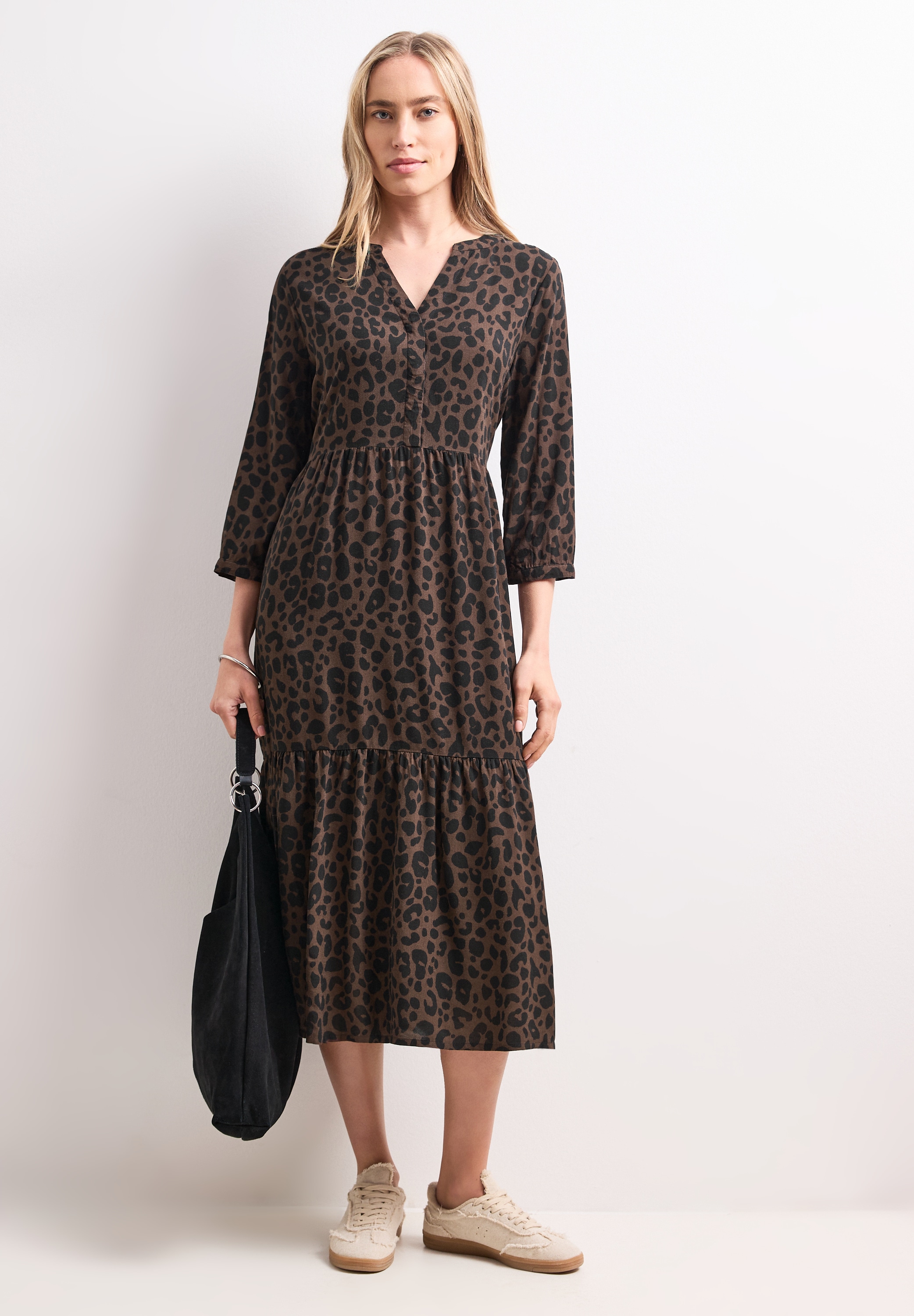 STREET ONE Midikleid Ohne Taschen aus Viskose