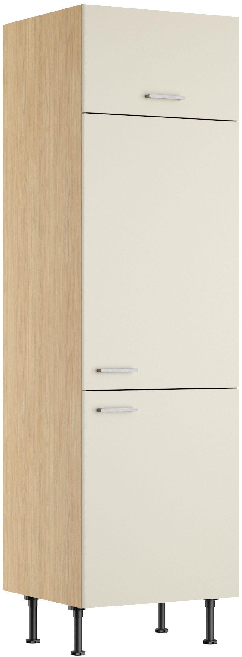 KOCHSTATION "KS-Lucy" Breite 60 cm, m. 2 Türen, 1 Klappe, Soft-Close, höhenverstellbare Füße