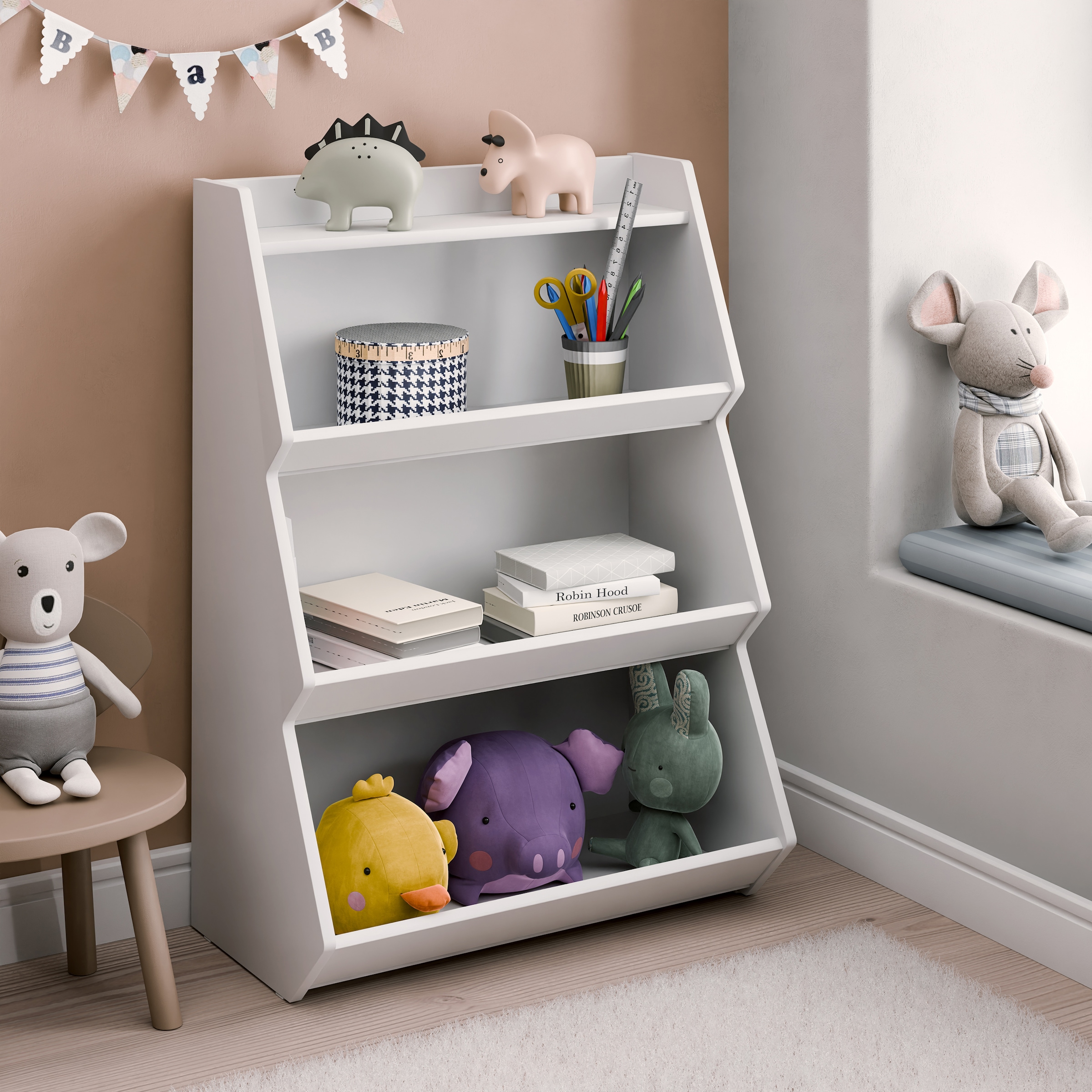 VCM Standregal »Holz Kinderregal Bücherregal Kinder Regal Italu«