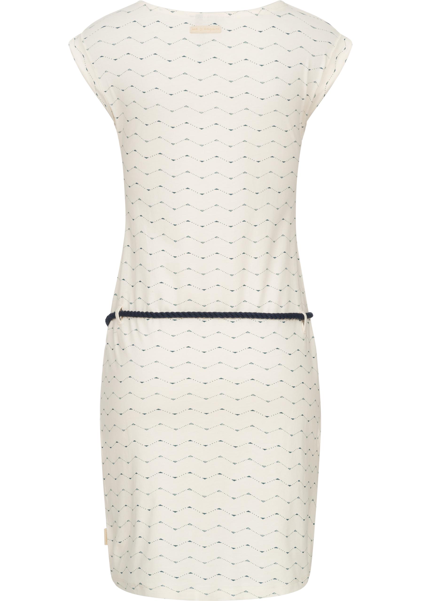 Thumbnail - Ragwear Jerseykleid "Tag Zig Zag", stylisches Shirtkleid mit coolem Print u. Bindekordel