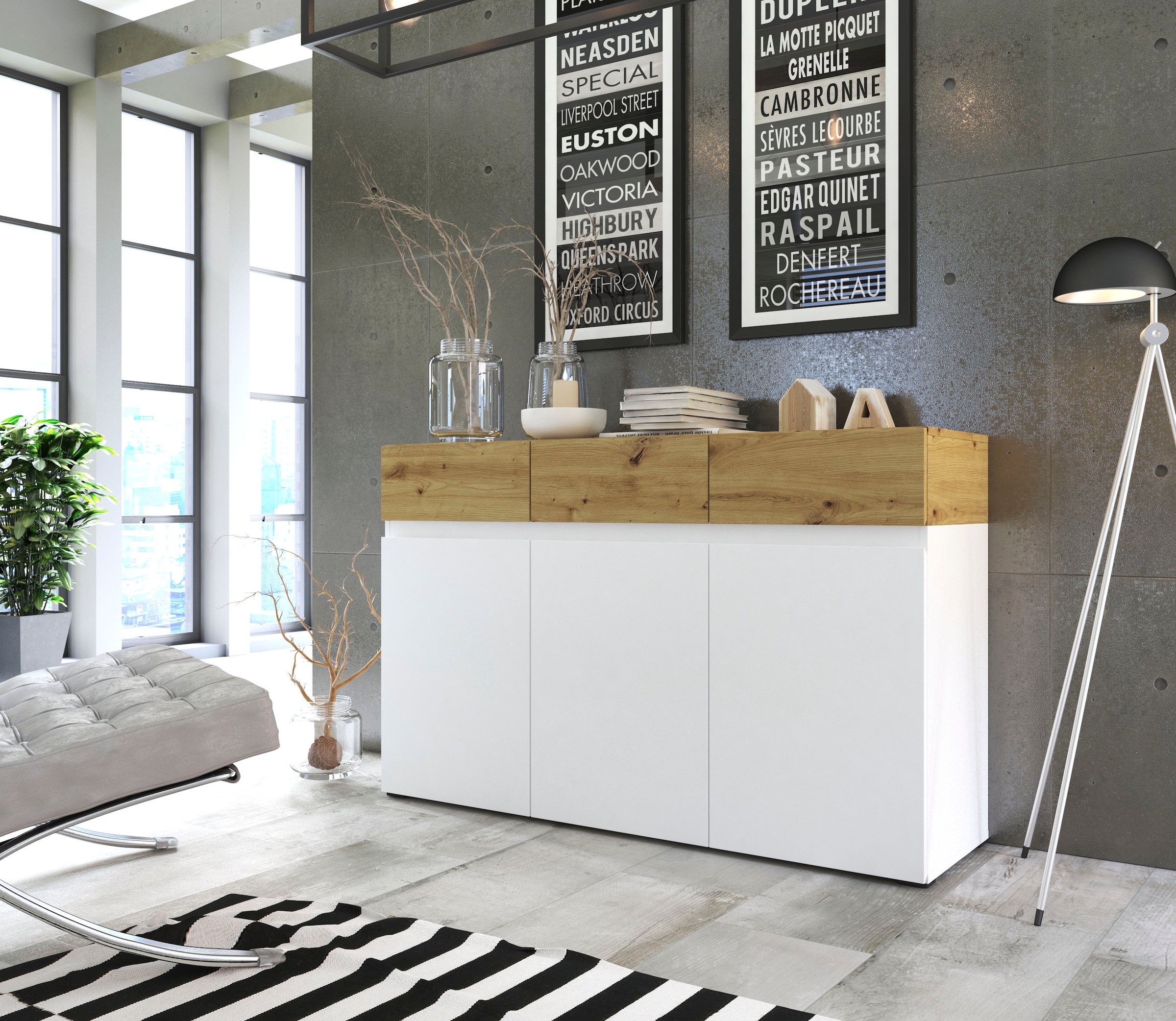 Home affaire Sideboard "Rimini" Breite 135 cm günstig online kaufen