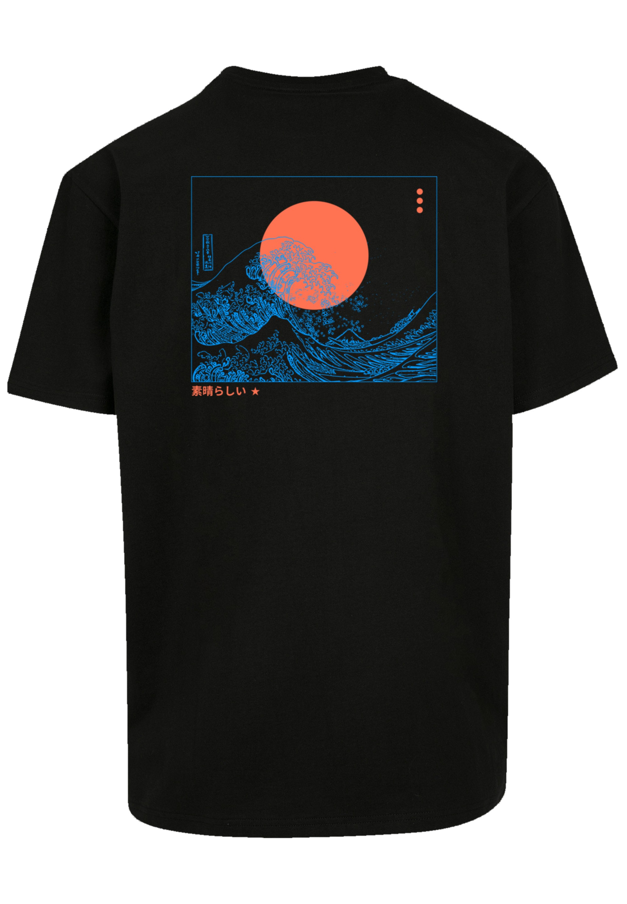 F4NT4STIC T-Shirt »Kanagawa Welle Blue«, Premium Qualität