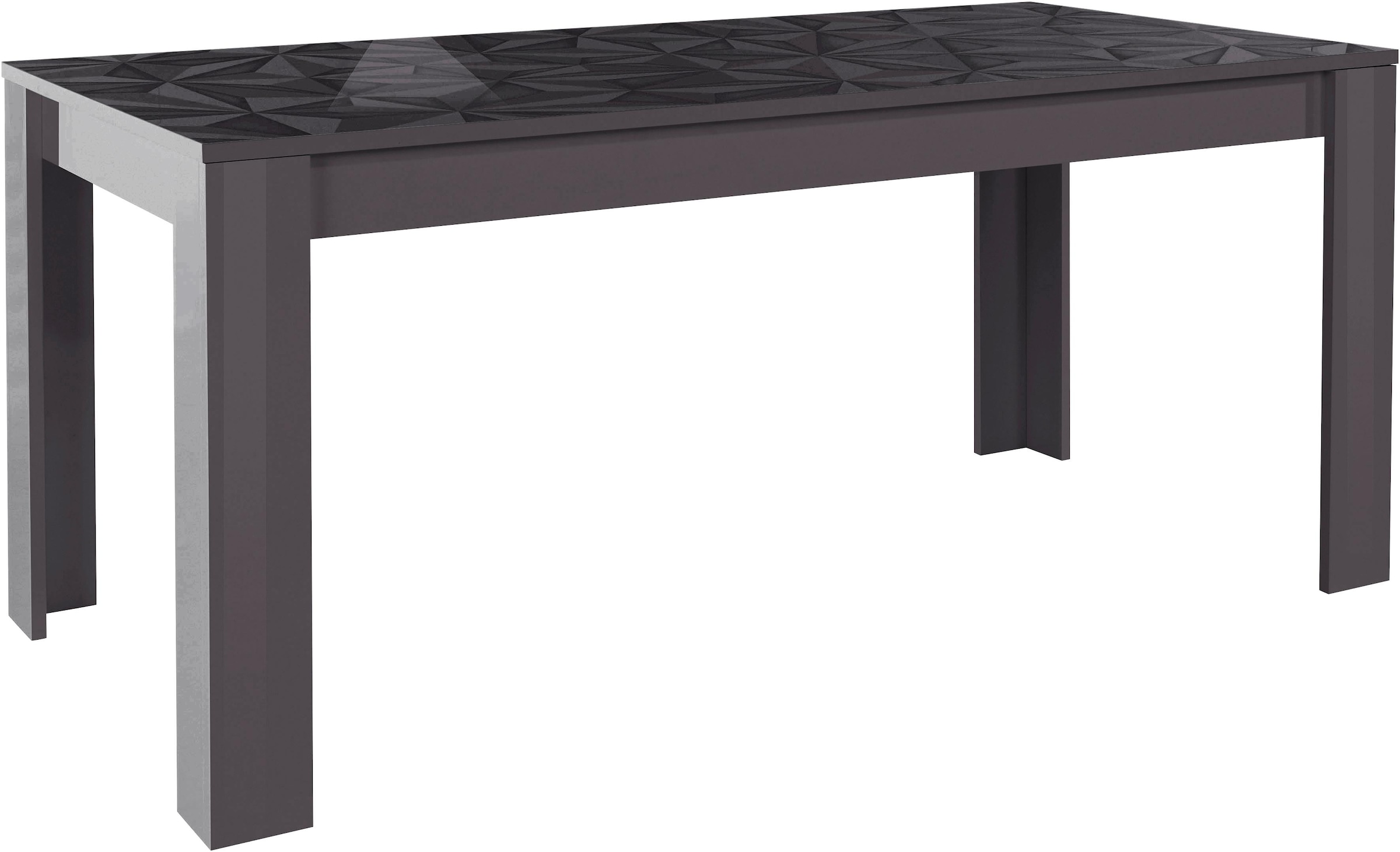 Esstisch HOME AFFAIRE, grau, Küche, Tische, "Prisma 180x90 cm, Küchentisch, Esszimmertisch, rechteckig", Tischplatte Stärke 22 mm u. mit elegantem