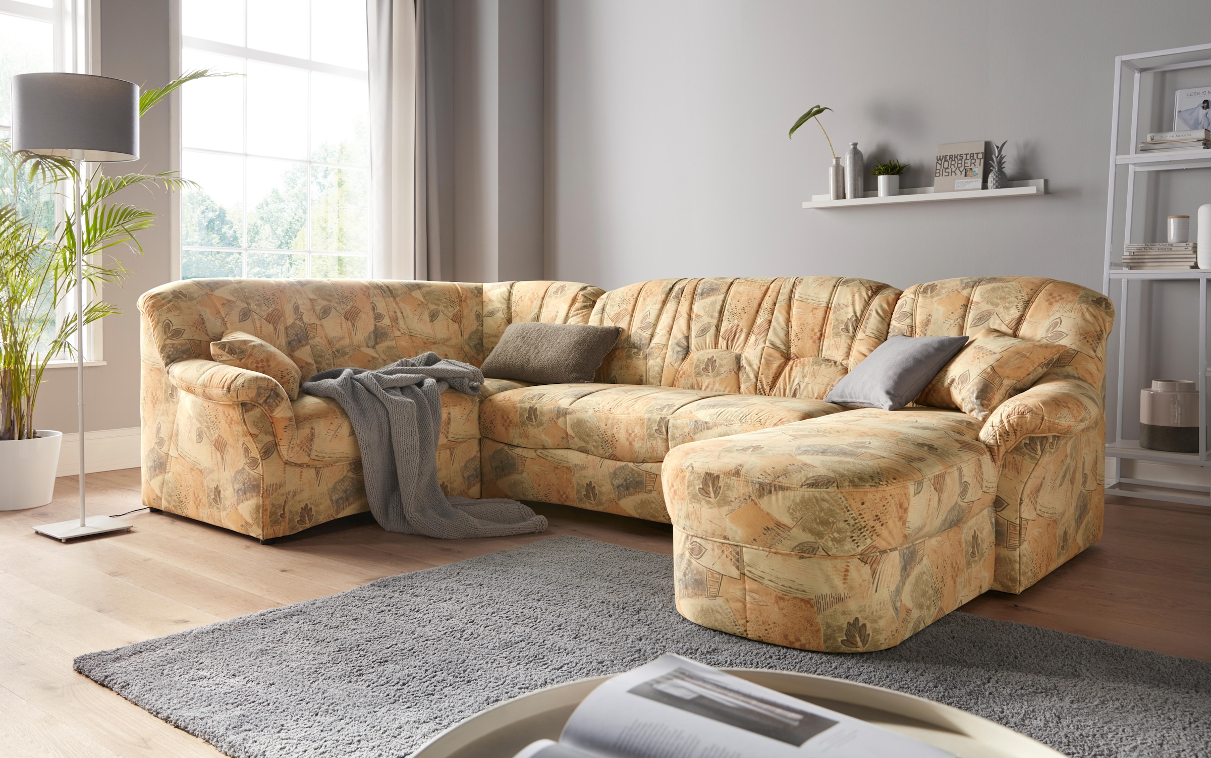 DOMO collection "Bahia mit viel Platz, zeitloses Design, U-Form" wahlweise mit Bettfunktion