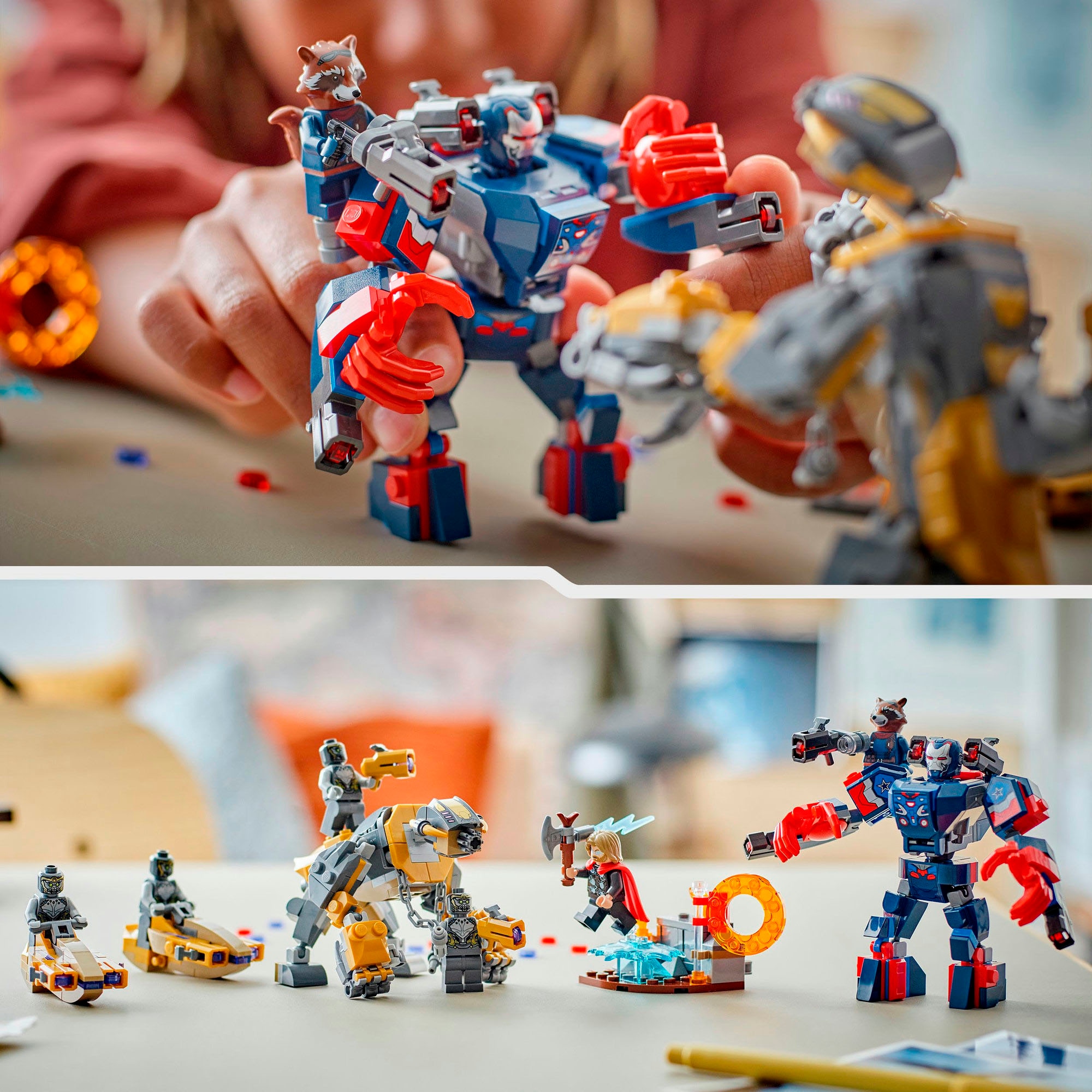 LEGO® Konstruktionsspielsteine »Avengers: Endgame Thor vs. Chitauri (76322), LEGO Super Heroes«, (373 St.), Made in Europe