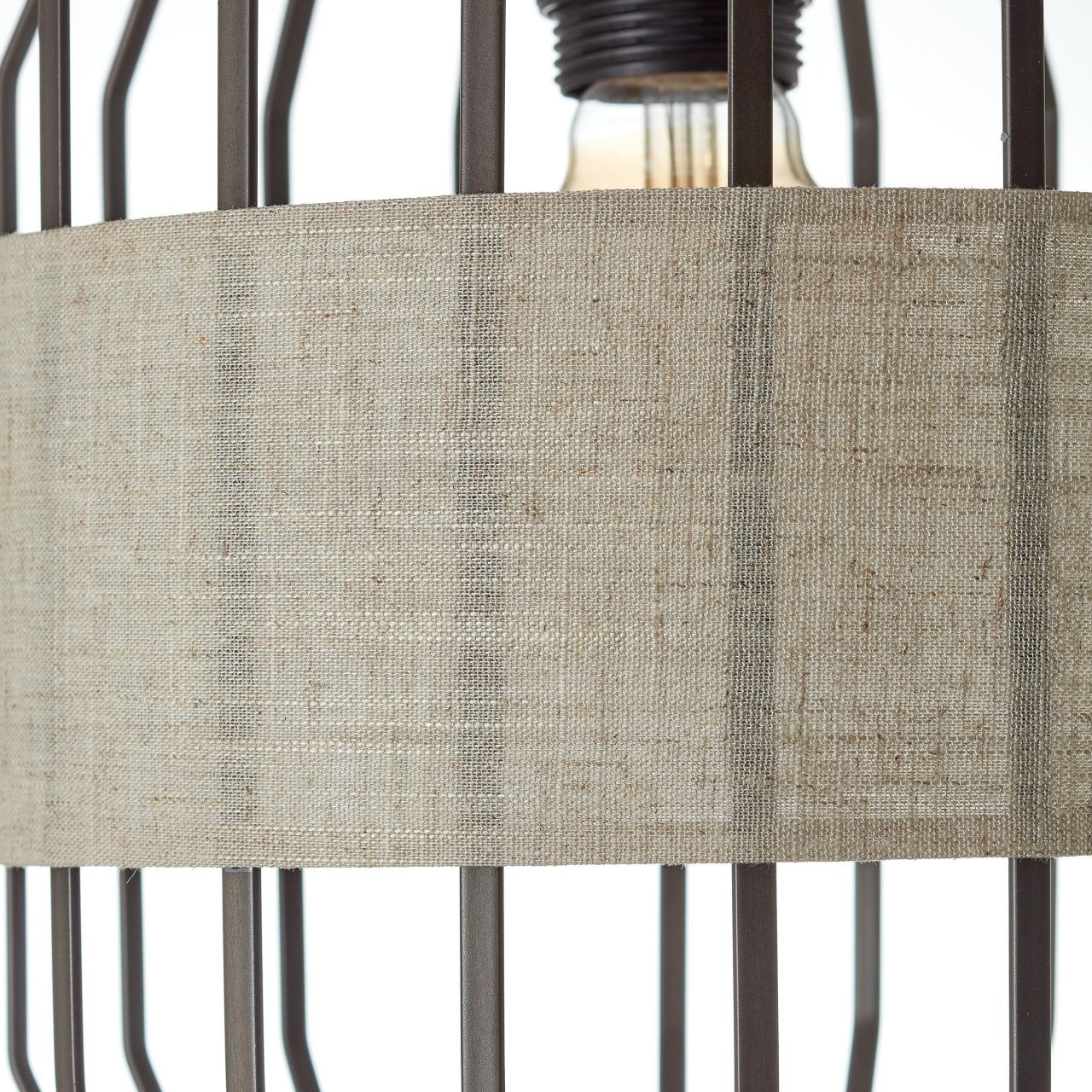 Brilliant Bogenlampe »Slope«, 1 flammig, Leuchtmittel E27 | ohne Leuchtmittel, mit Fußschalter, 171 cm Höhe, E27, Metall/Textil, schwarz/natur