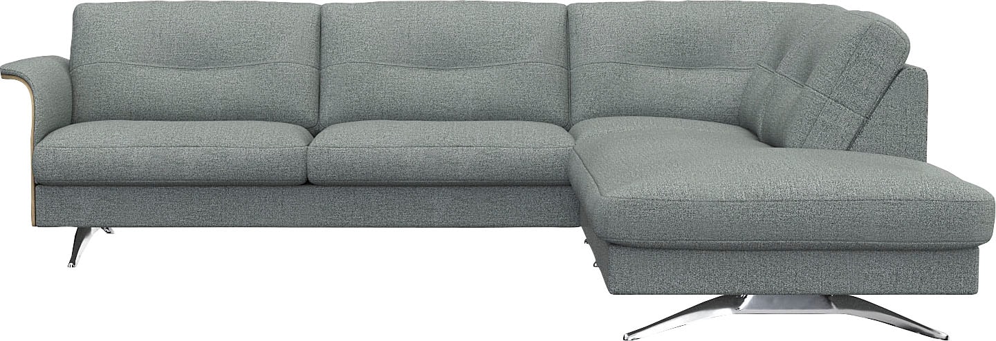 FLEXLUX Ecksofa "Glow, super bequem durch hochwertigem Sitzaufbau mit Feder günstig online kaufen