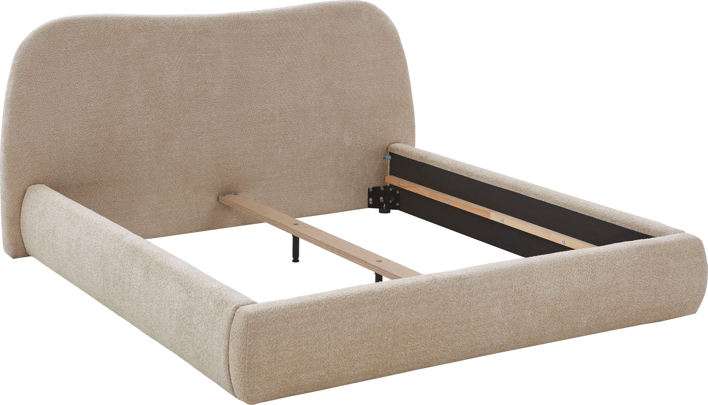 ATLANTIC home collection Polsterbett »Sophie«, mit oder ohne Stauraum, hochwertiger Bouclé-Bezug