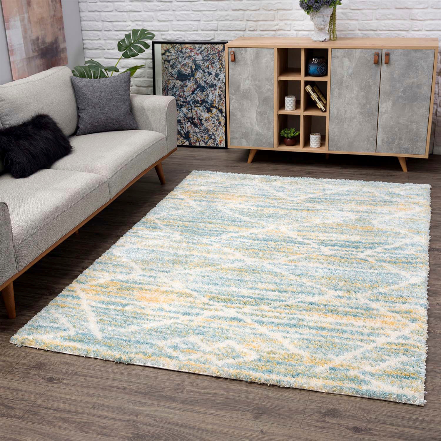 Carpet City Hochflor-Teppich "Pulpy 557" rechteckig 30 mm Höhe besonders we günstig online kaufen