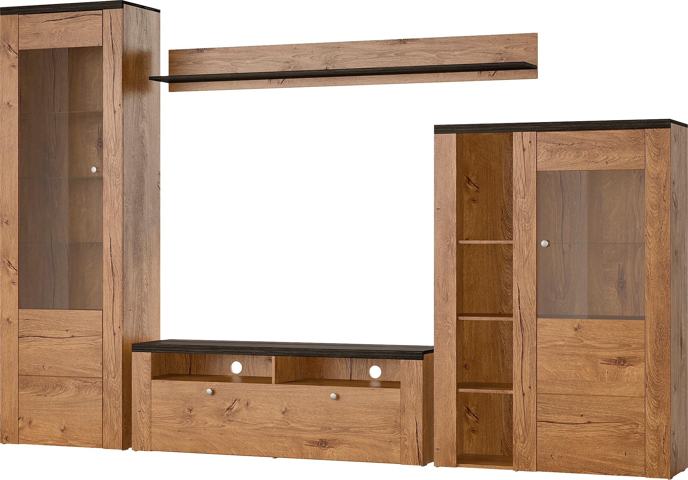 Home affaire Wohnwand "Larona, Anbauwand, Set 4 Teilig" Set, 4 Stk. tlg. günstig online kaufen