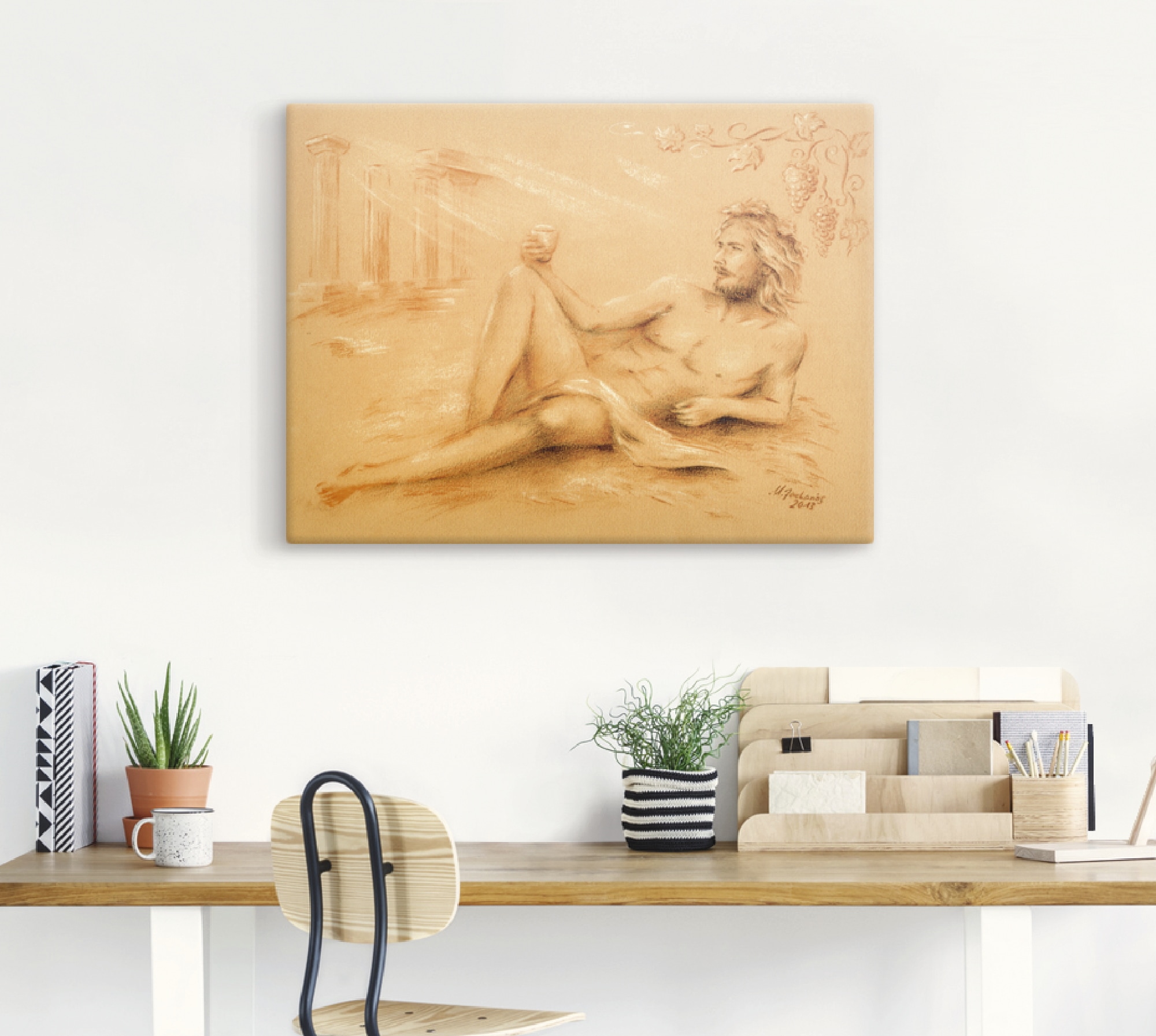 Artland Wandbild »Dionysos Gott des Weines«, klassische Fantasie, (1 St.), als Alubild, Leinwandbild, Wandaufkleber oder Poster in versch. Größen