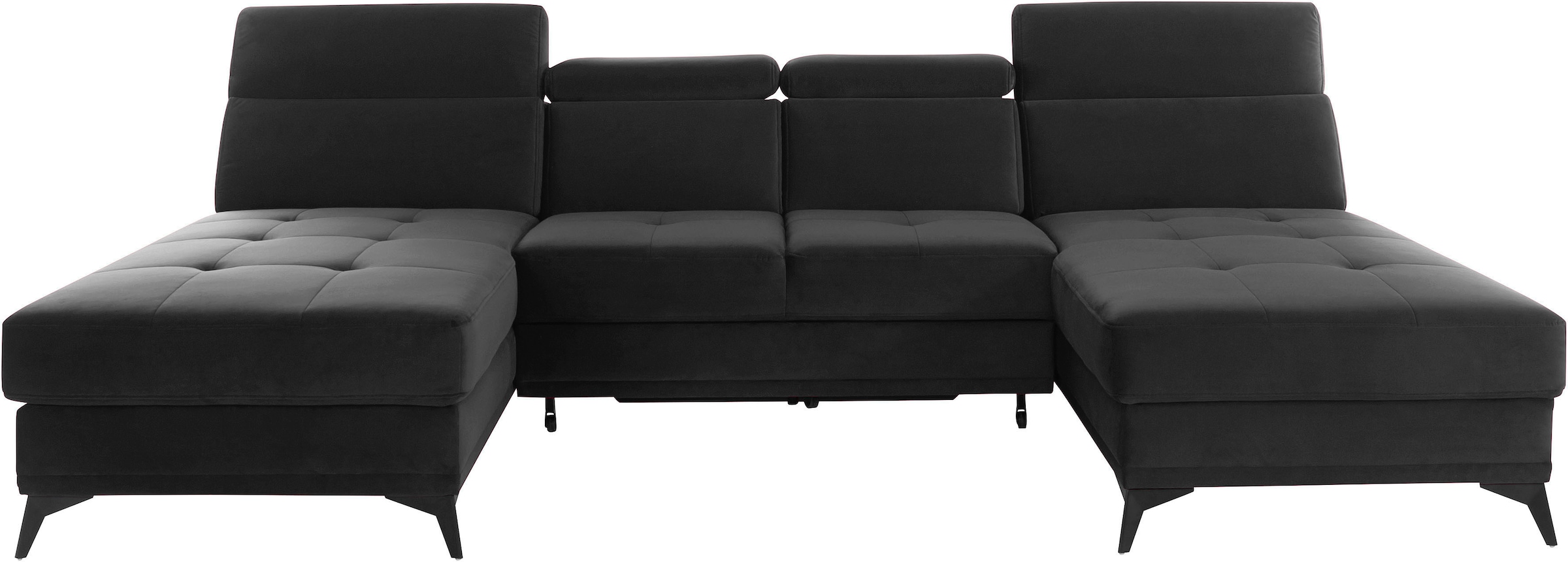 Home affaire Wohnlandschaft "Cardiz U-Form" inkl.Kopfteilverstellung und Fe günstig online kaufen