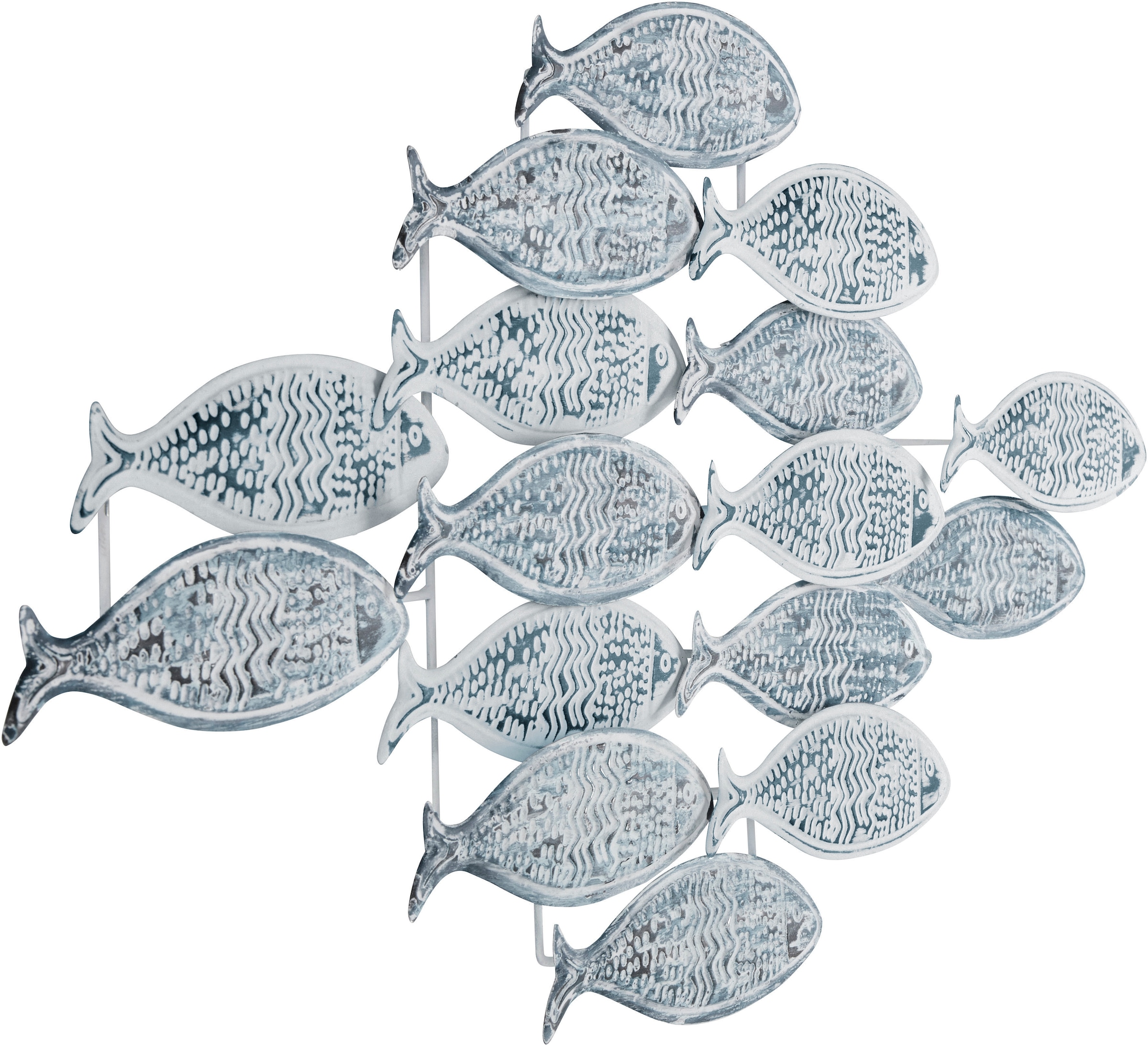 Home affaire Wanddekoobjekt »Fische«, Wanddeko aus Metall, Shabby Look  bestellen | BAUR