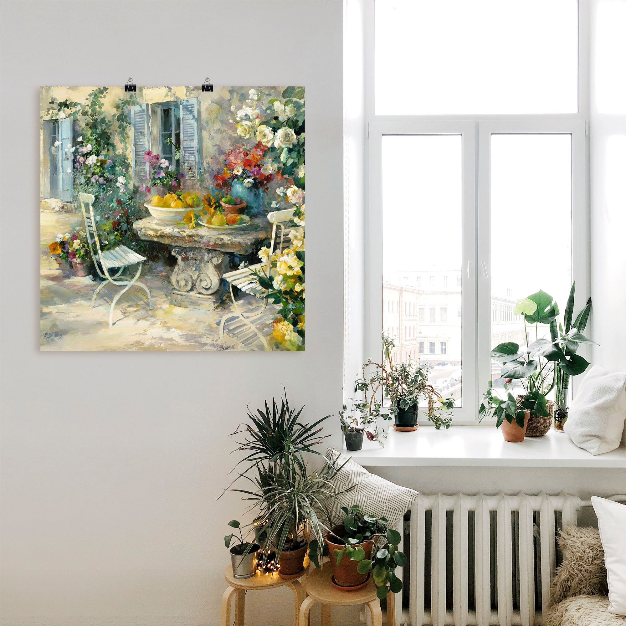 Artland Wandbild "Idyllischer Garten" Garten 1 Stk. tlg. als Leinwandbild, günstig online kaufen